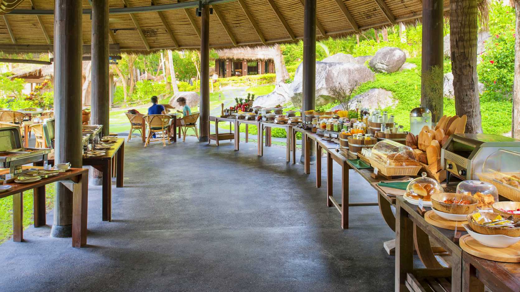 Thailand, Koh Tao, Haad Tien Beach Resort, Morgenmadsbuffet