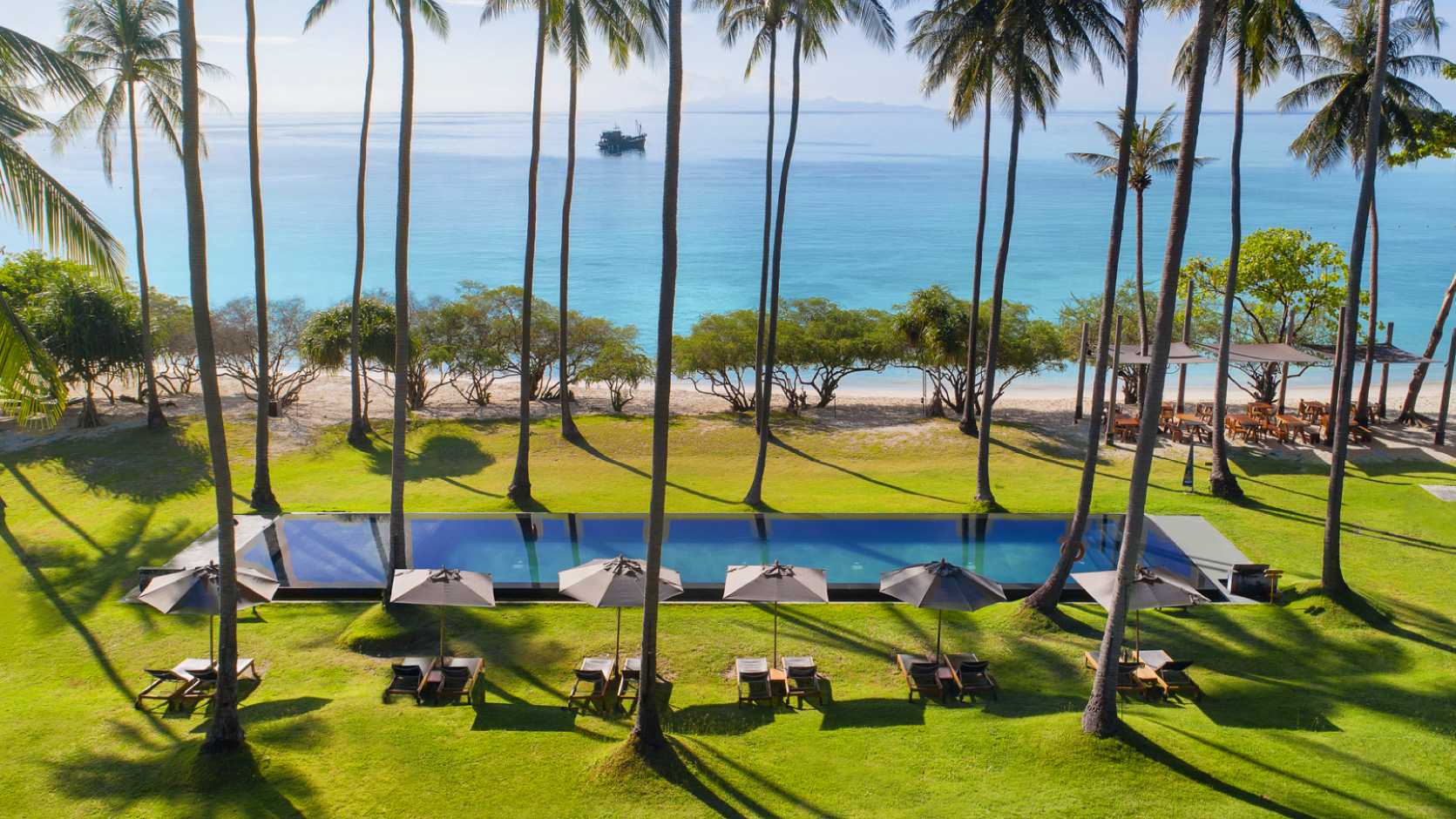 Thailand, Koh Tao, Haad Tien Beach Resort, Pool Dag