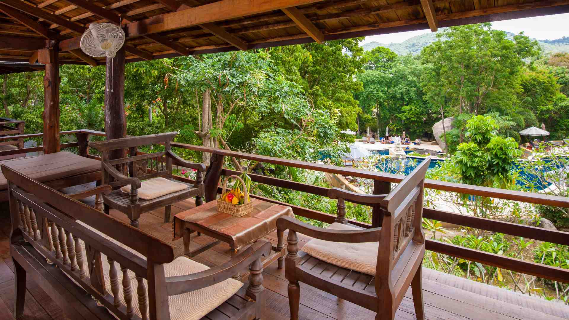 Thailand, Koh Tao, Sensi Paradise Beach Resort, Pool Omr&aring;de