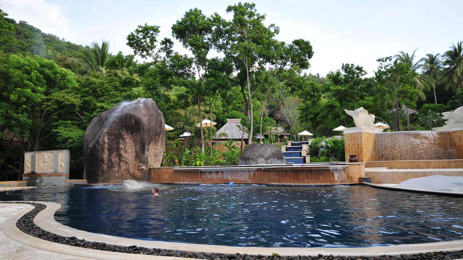 Thailand, Koh Tao, Sensi Paradise Beach Resort, Pool Udsigt