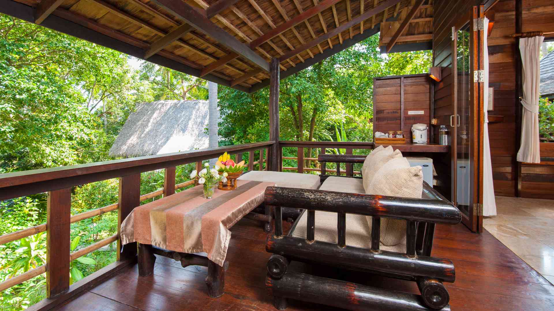 Thailand, Koh Tao, Sensi Paradise Beach Resort, Terrasse Udsigt