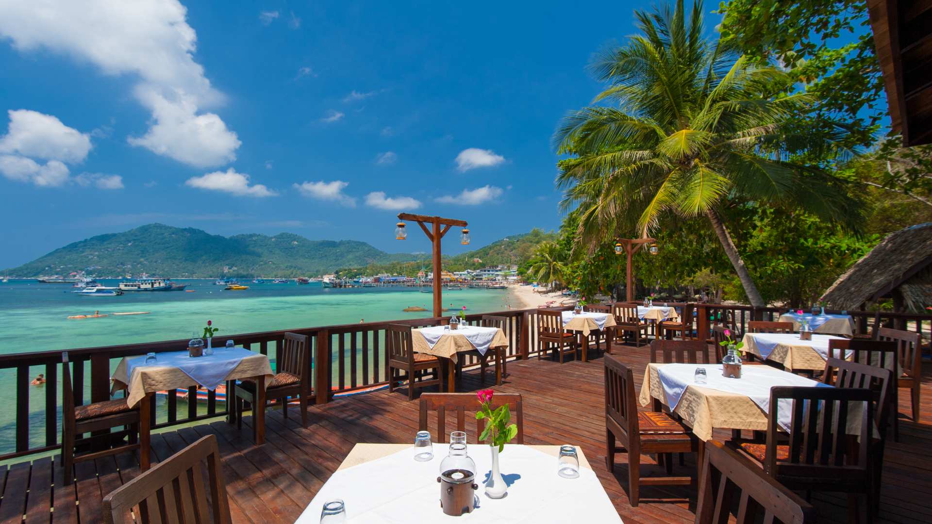 Thailand, Koh Tao, Sensi Paradise Beach Resort, Udsigt Havet