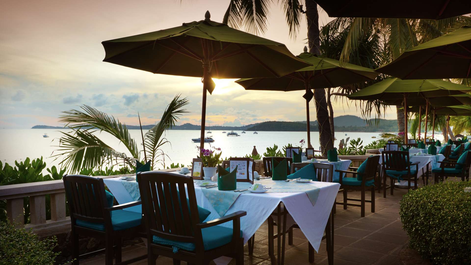 Thailand, Koh Samui, Bo Phut Resort, Restaurant Aften
