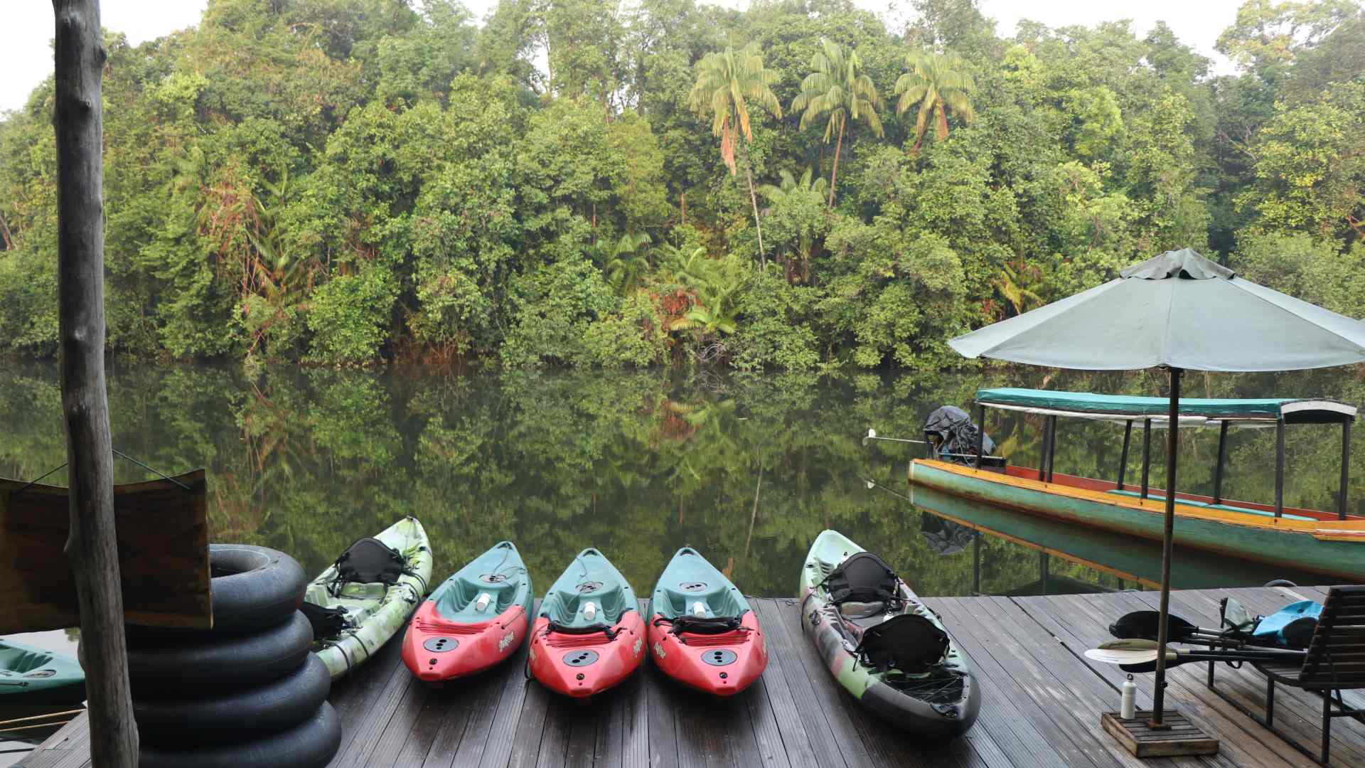Cambodia, Cardamom Mountains, Cardamom Tented Camp, Kayaks