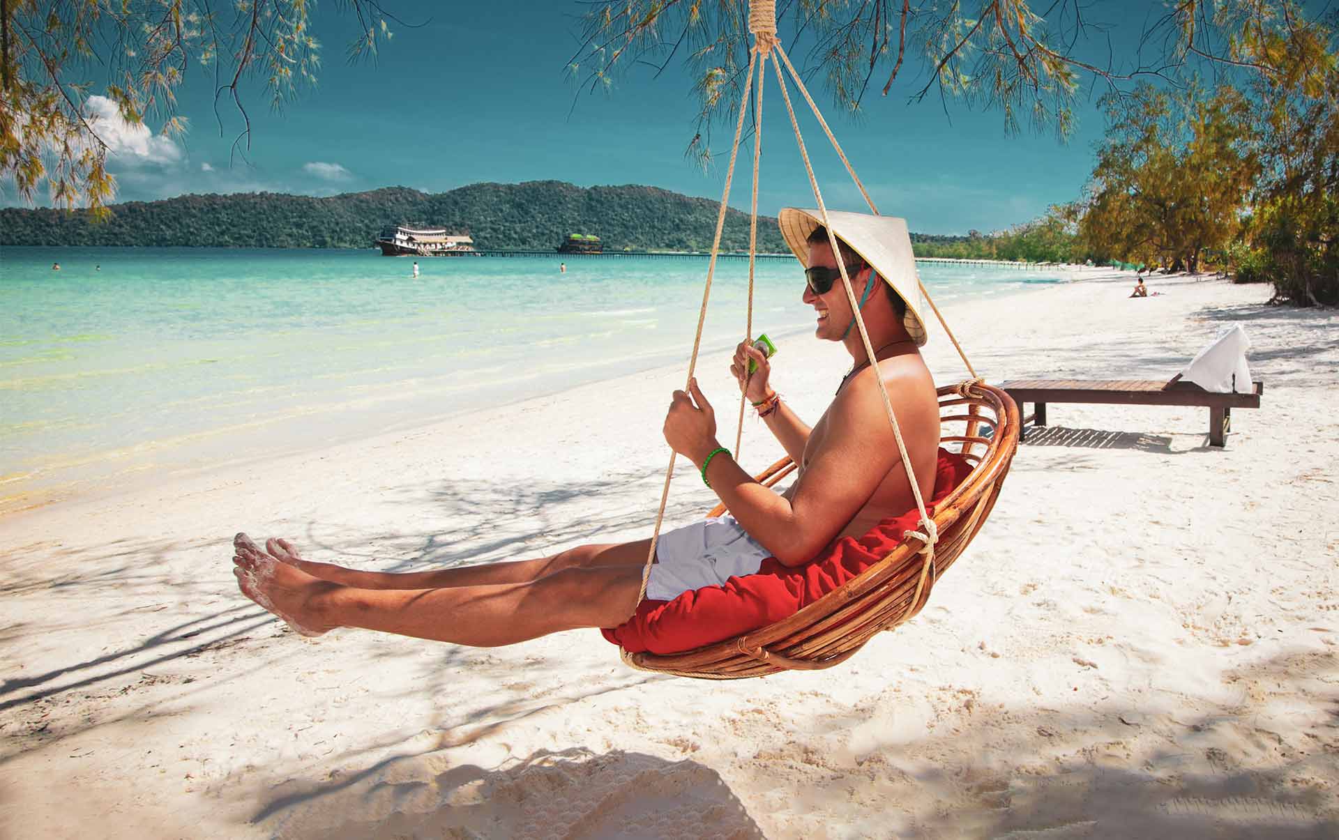 Cambodia, Koh Rong, Mand i Gynge