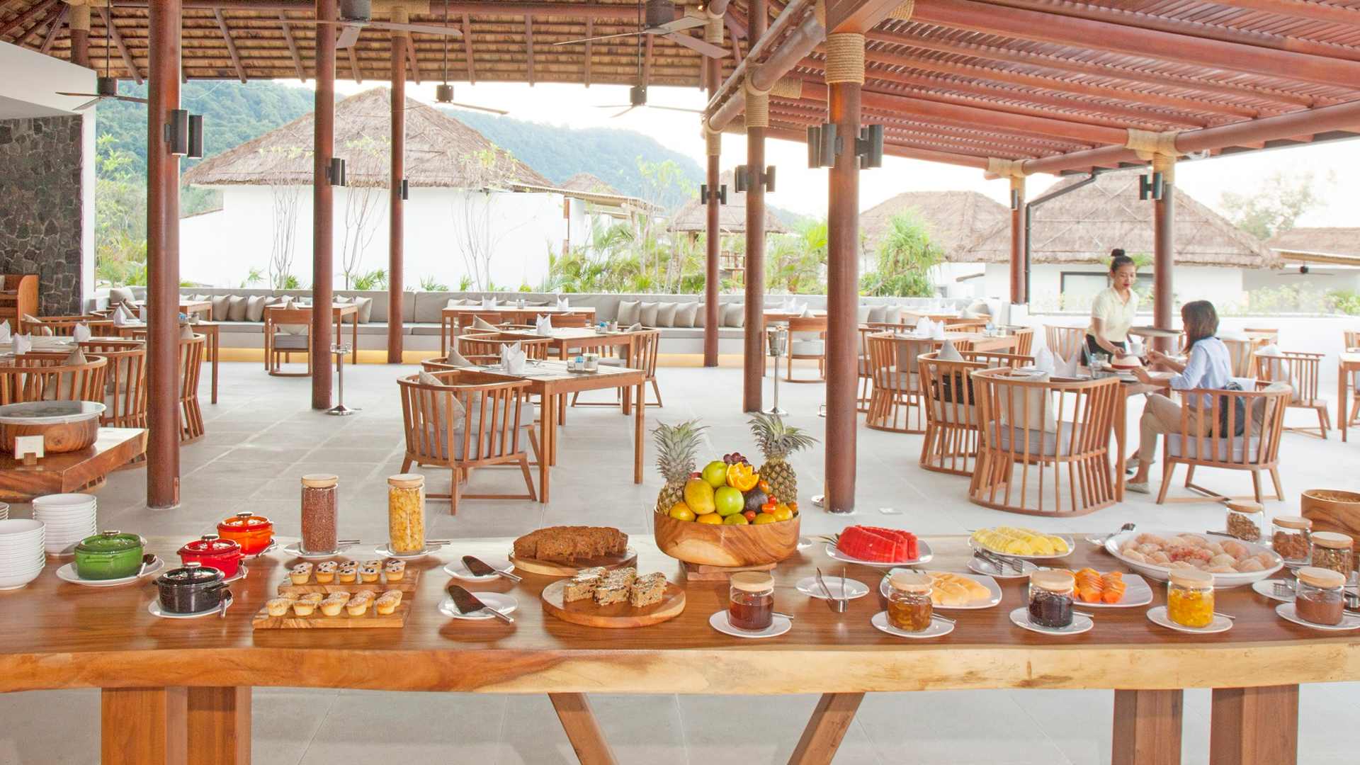Cambodia, Koh Rong, The Royal Sands, Ocean Restaurant, Morgenmad