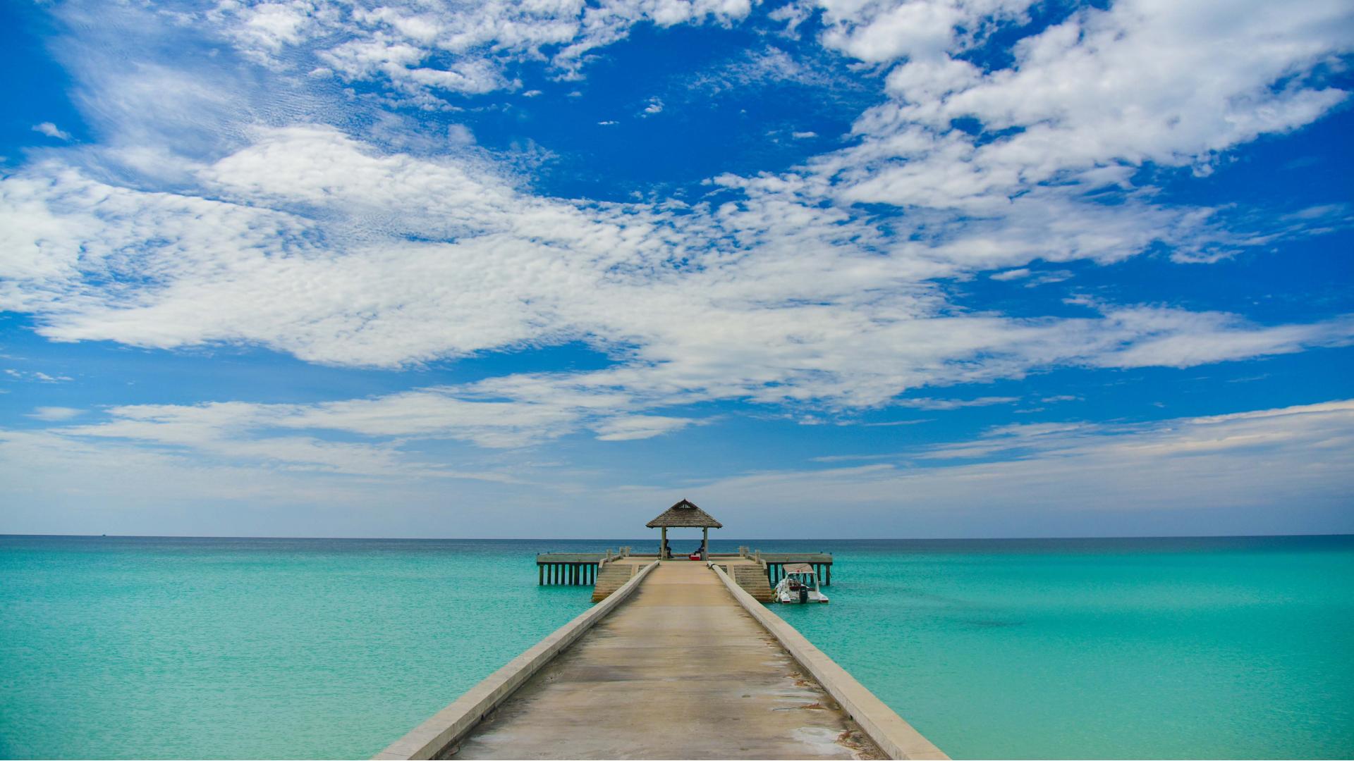 Cambodia, Koh Rong, The Royal Sands, Jetty, Anløbsbro