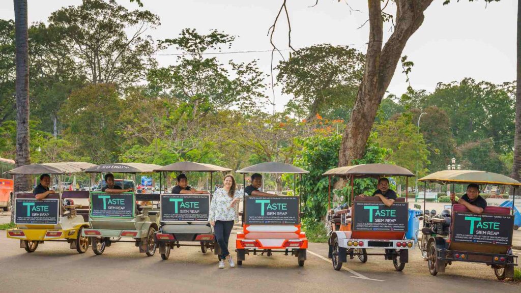 Cambodia, Siem Reap, Udflugt Kunst Cocktails Godbidder, Tuk Tuk Team