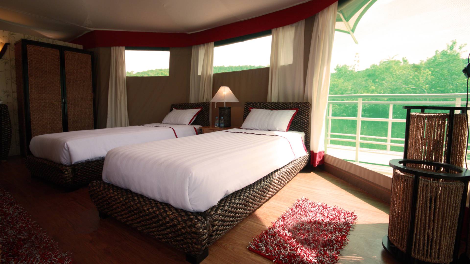 Cambodia Tatai 4 Rivers Floating Lodge, Twin Tent