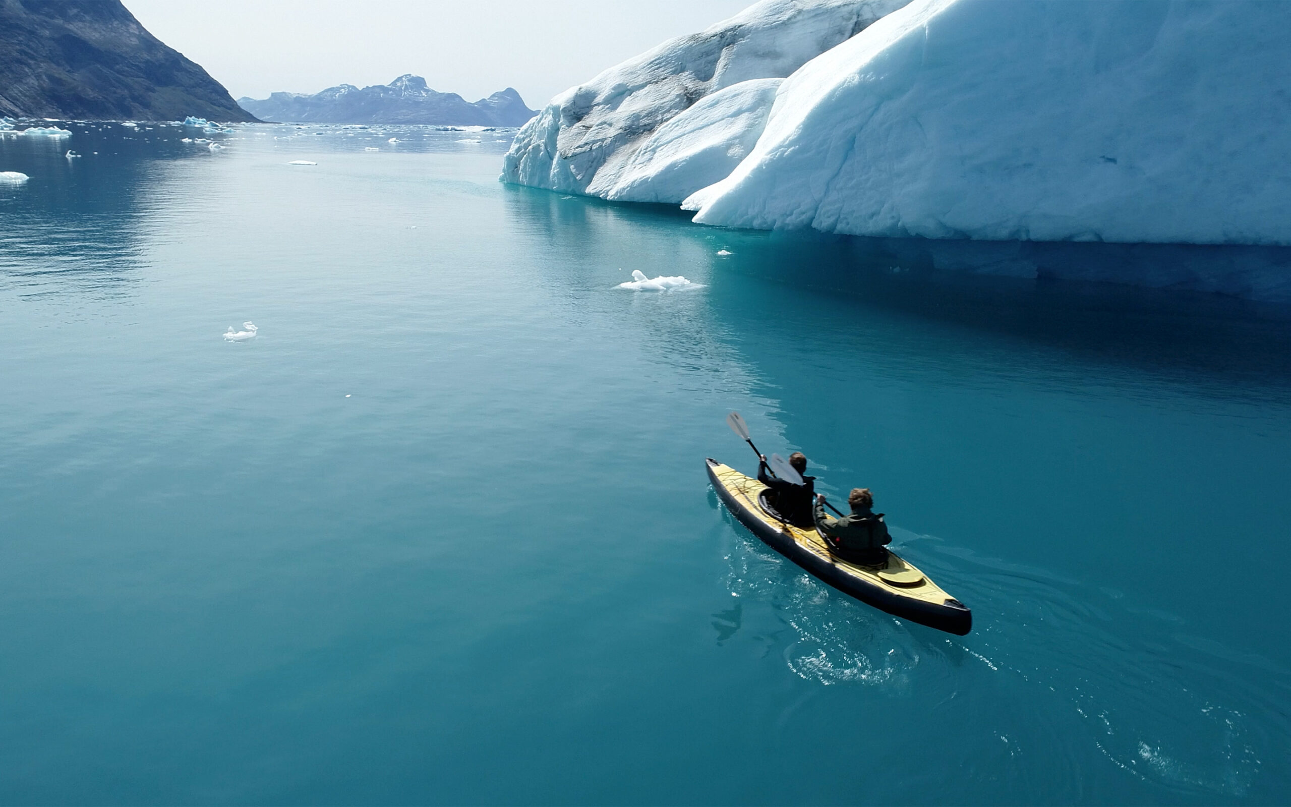 Gr&oslash;nland Camp Kiattua, Nuuk, Fjord, Kajak, Udflugt, Natur, Isbjerge