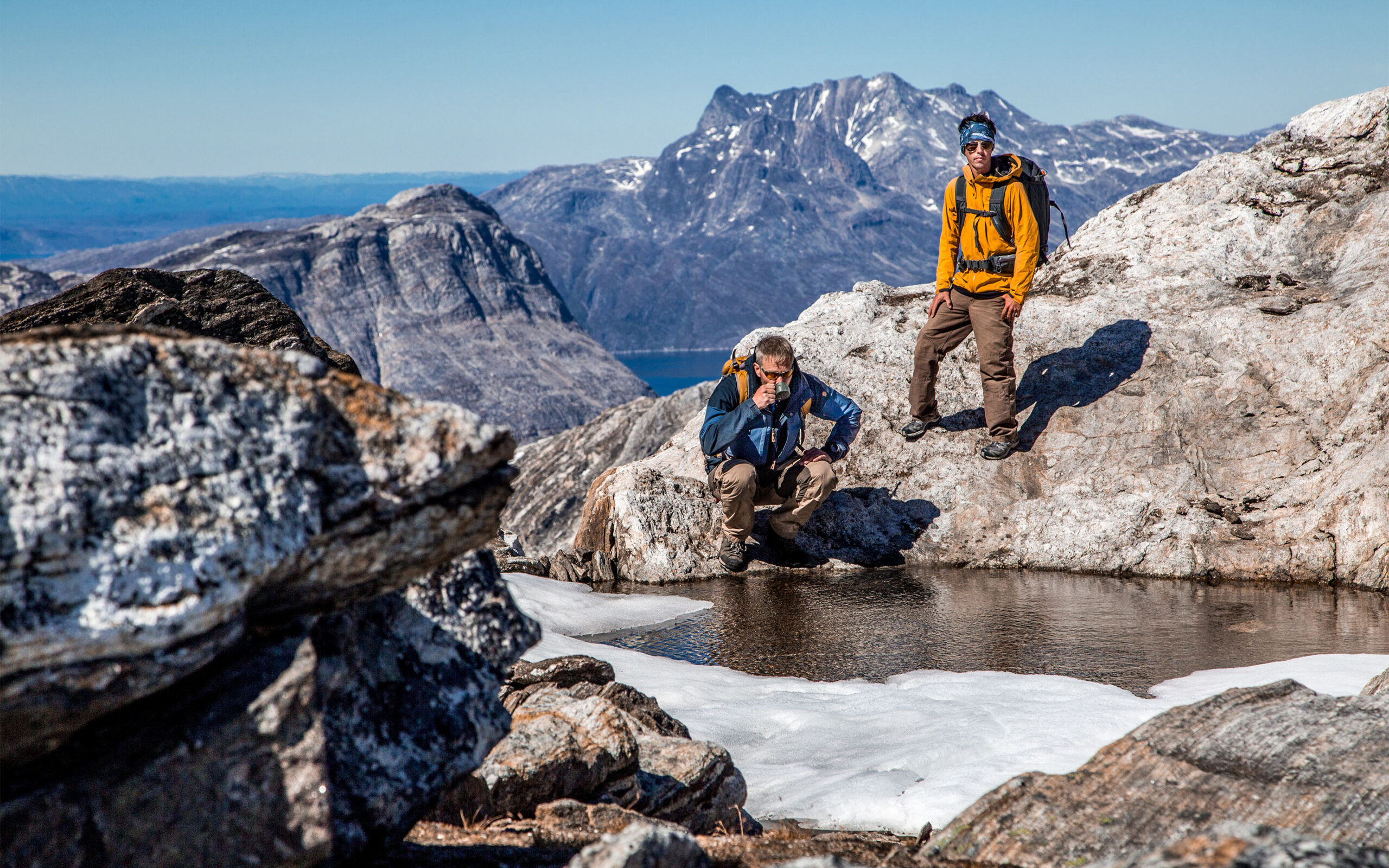 Gr&oslash;nland Camp Kiattua, Nuuk, Fjord, Vandretur, Vandrere, Natur