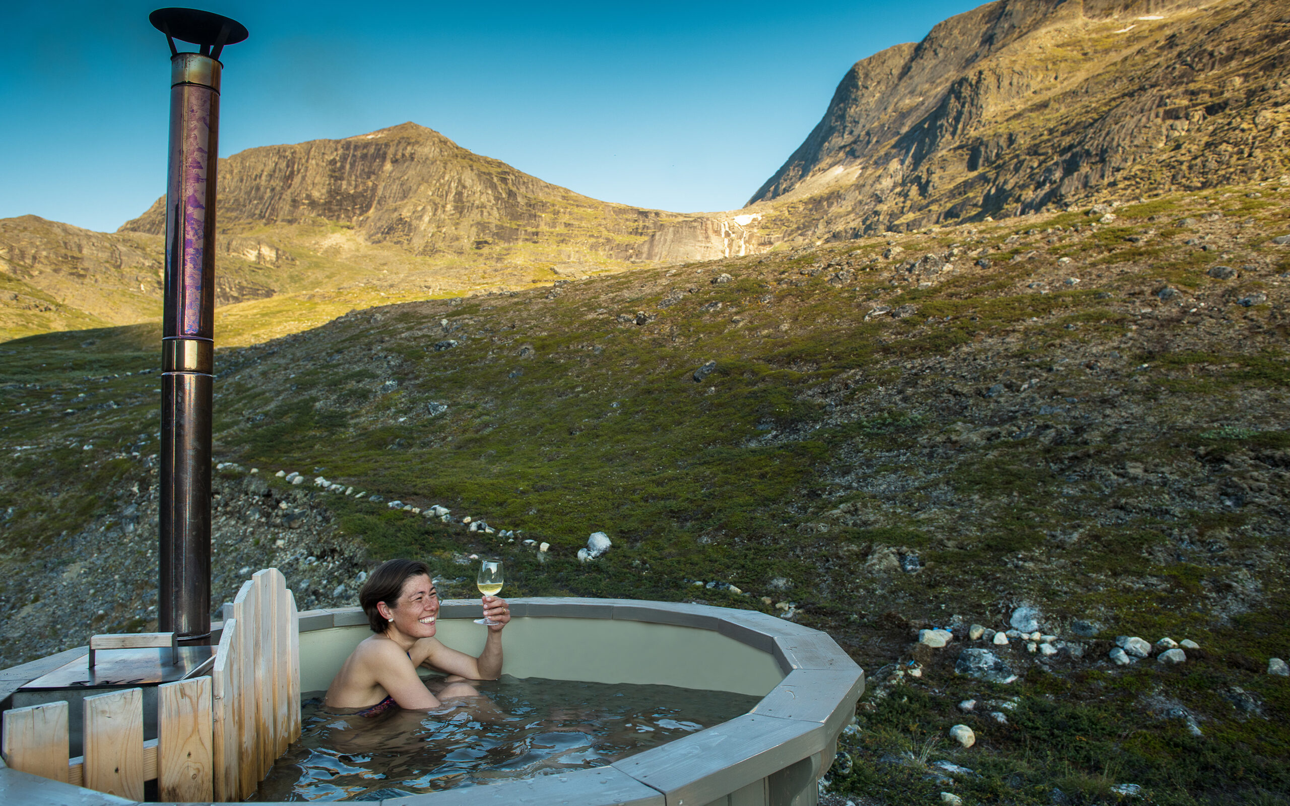 Gr&oslash;nland Camp Kiattua, Nuuk, Glamping, Vildmarksbad, Hot Tub, Natur