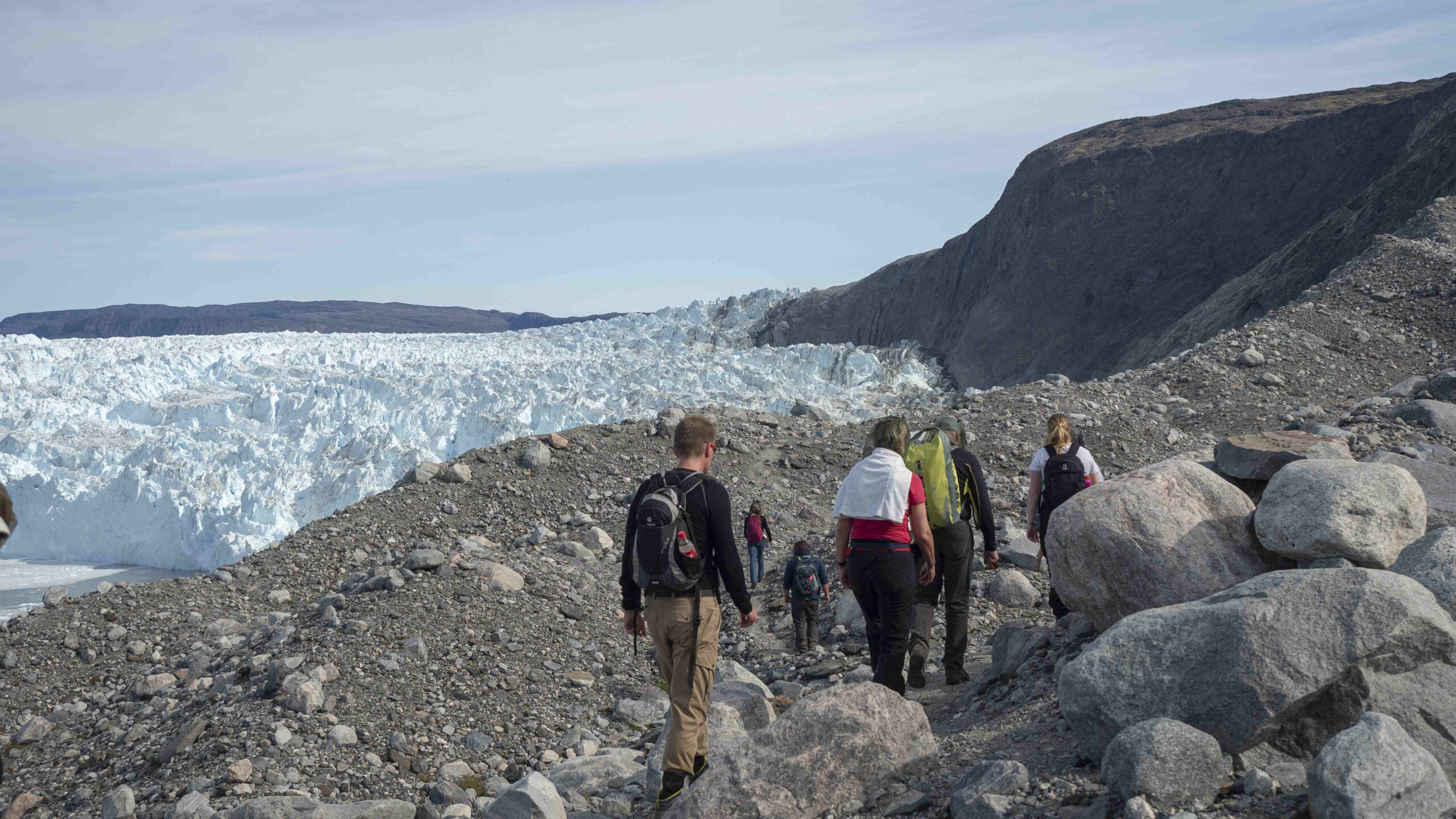 Gr&oslash;nland Glacier Lodge Eqi Moraine Hike @Lisa Burns, World Of Greenland