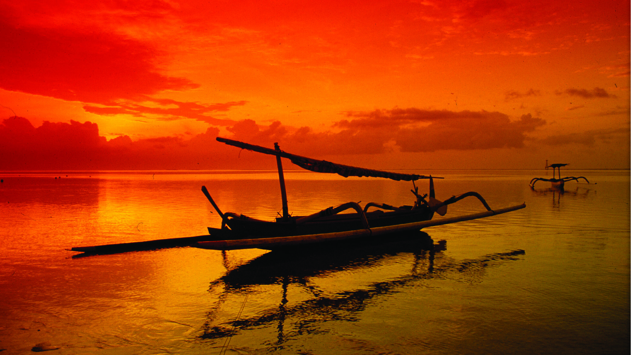 Indonesien Bali jimbaran belmond jimbaran puri boat solnedgang