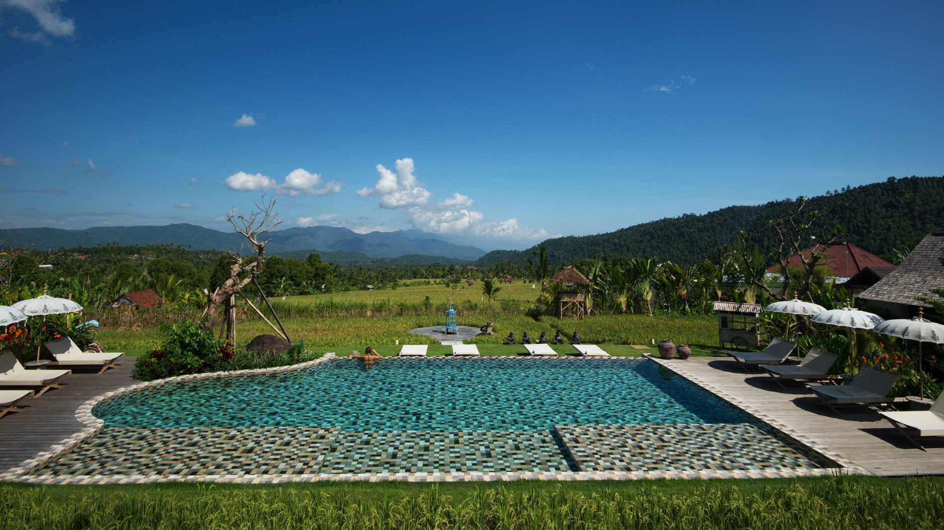 Indonesien, Bali, Munduk, Munduk Retreat Bali, Pool Med Udsigt