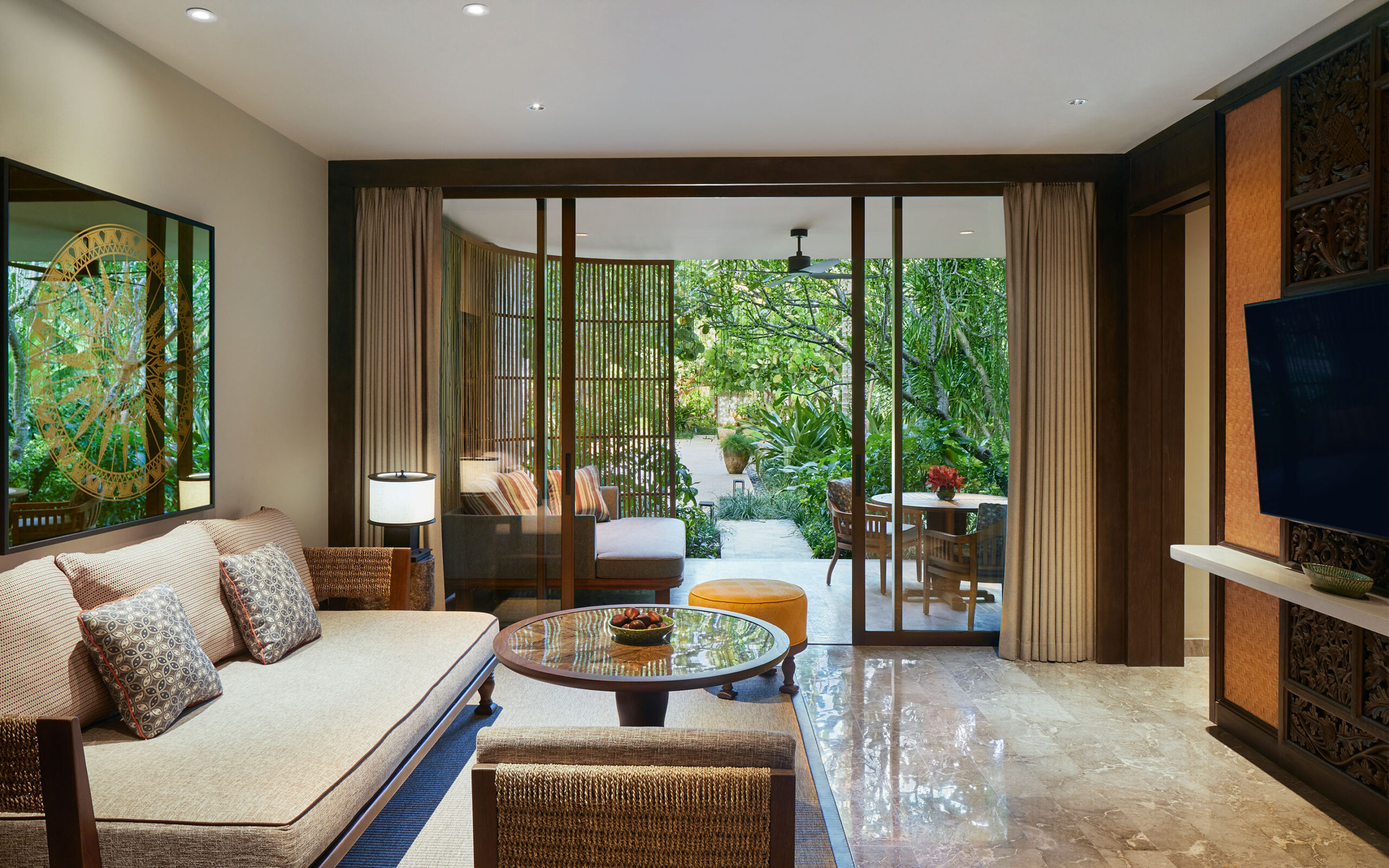 Indonesien Bali Sanur Andaz Beach Villa, Opholdstue I Andaz Suite Lagoon