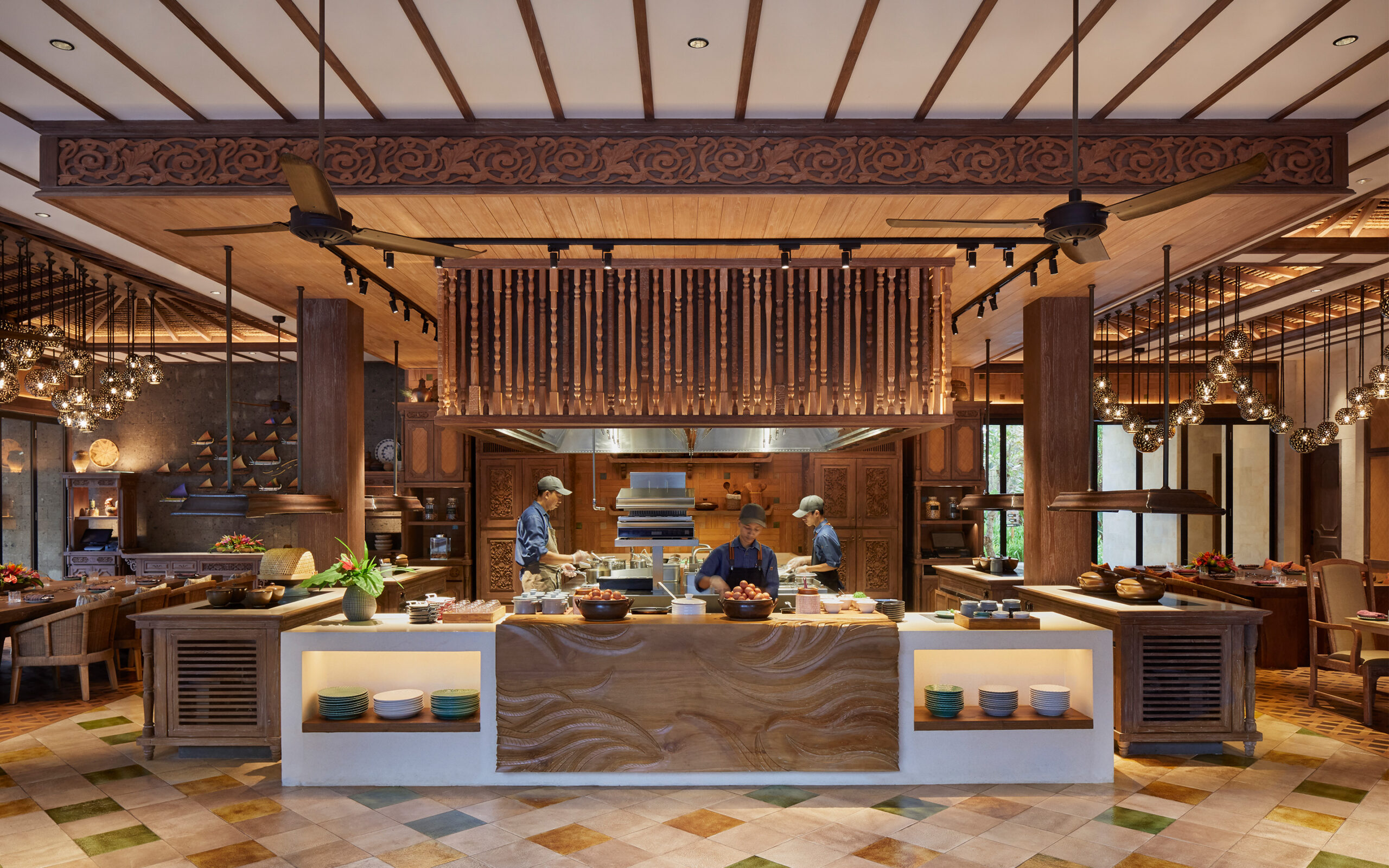 Indonesien Bali Sanur Andaz Beach Villa, Restaurant Wok Wok, Cooking, Madlavning