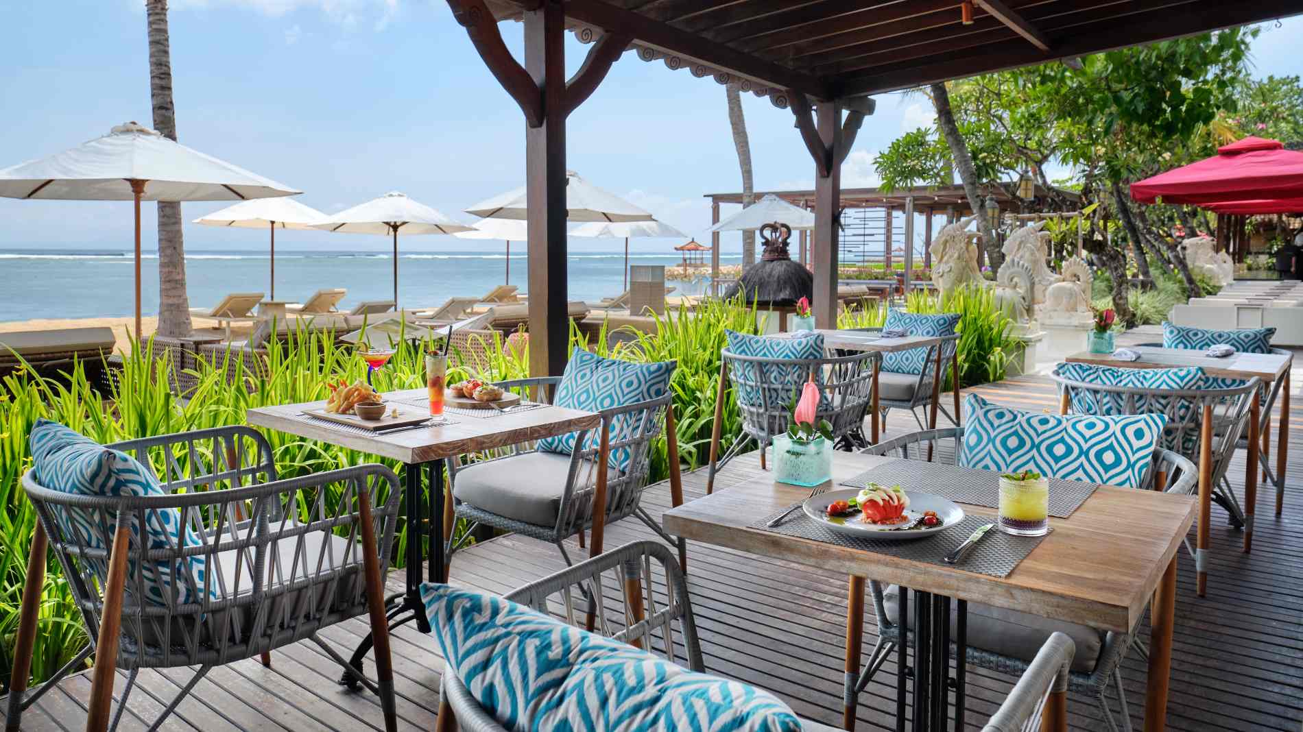 Indonesien Bali Sanur Griya Santrian, Starfish Beach Lounge