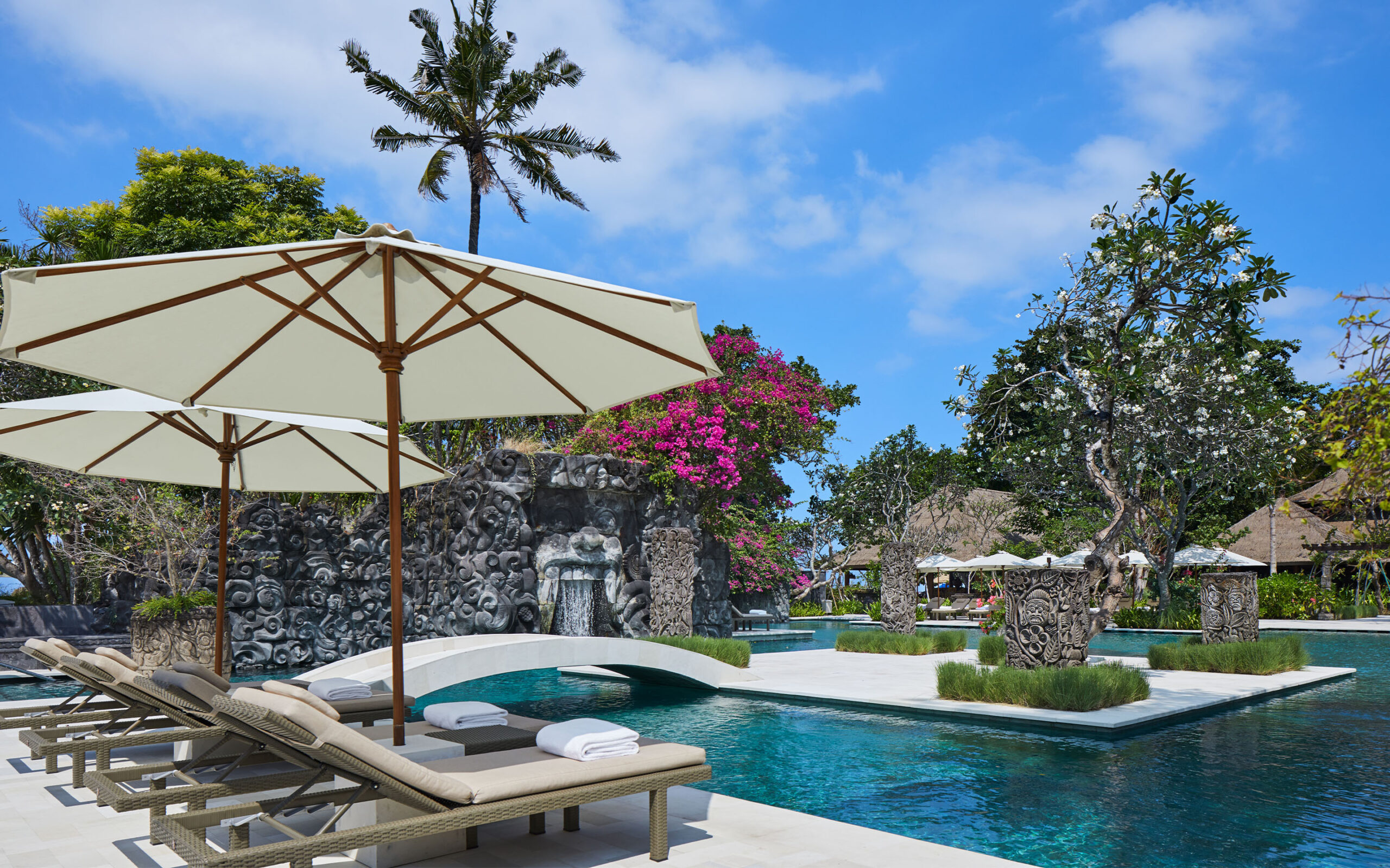 Indonesien Bali Sanur Hyatt Regency, Main Pool Area, Pool Område