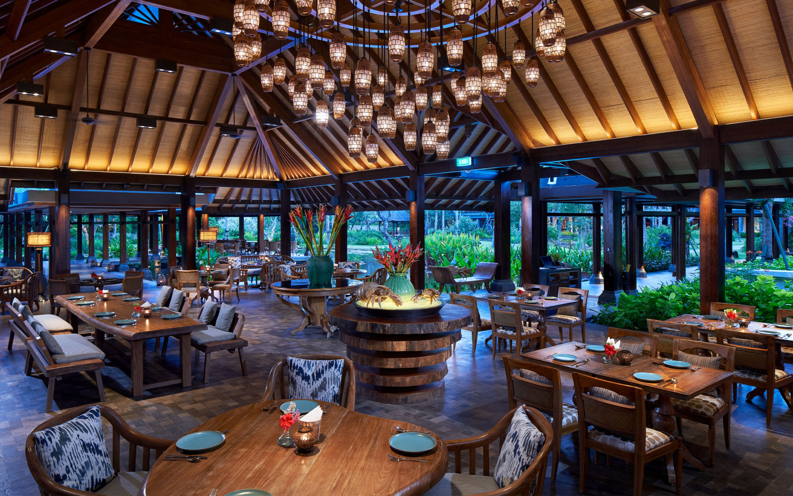 Indonesien Bali Sanur Hyatt Regency, Omang Omang Restaurant