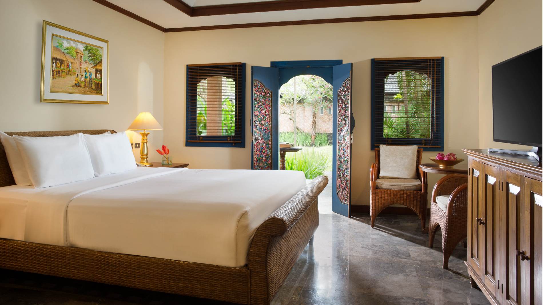 Indonesien Bali Sanur Puri Santrian, Bungalow Room, Bungalow Værelse