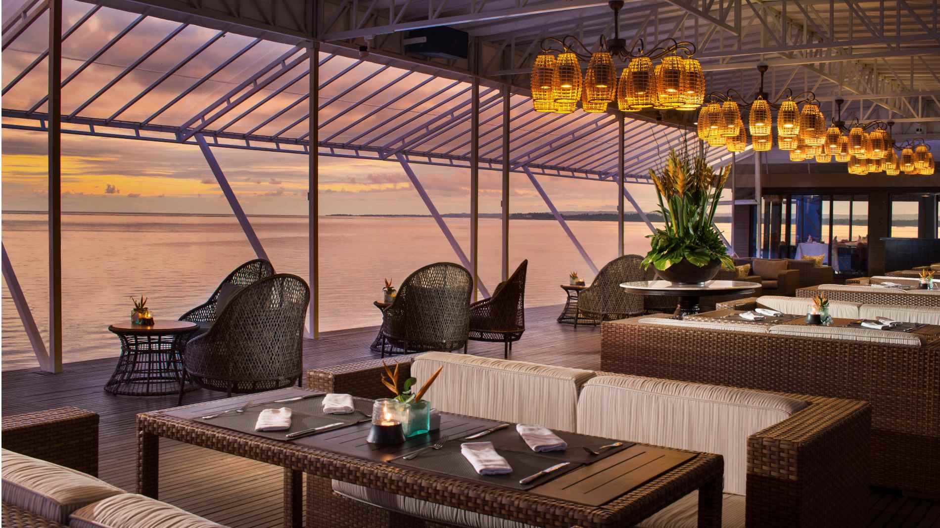 Indonesien Bali Sanur Puri Santrian, Beach Club Restaurant