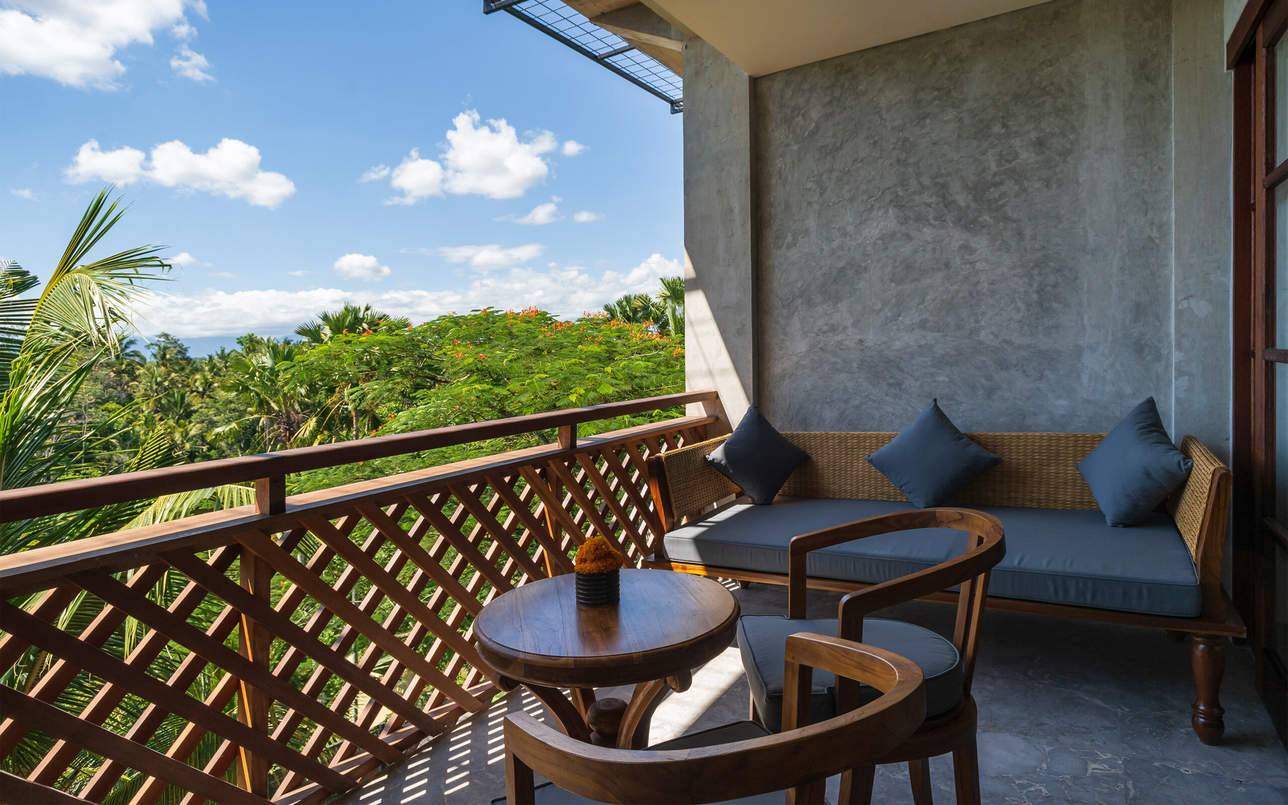 Indonesien Bali Ubud Adiwana Bisma, Bisma Room Jungle View, Balcony