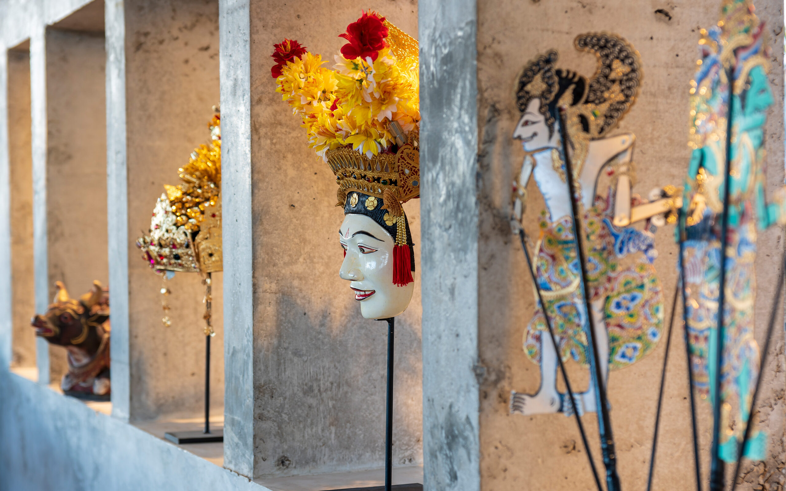 Indonesien Bali Ubud Adiwana Bisma, Pistachio Restaurant, Art
