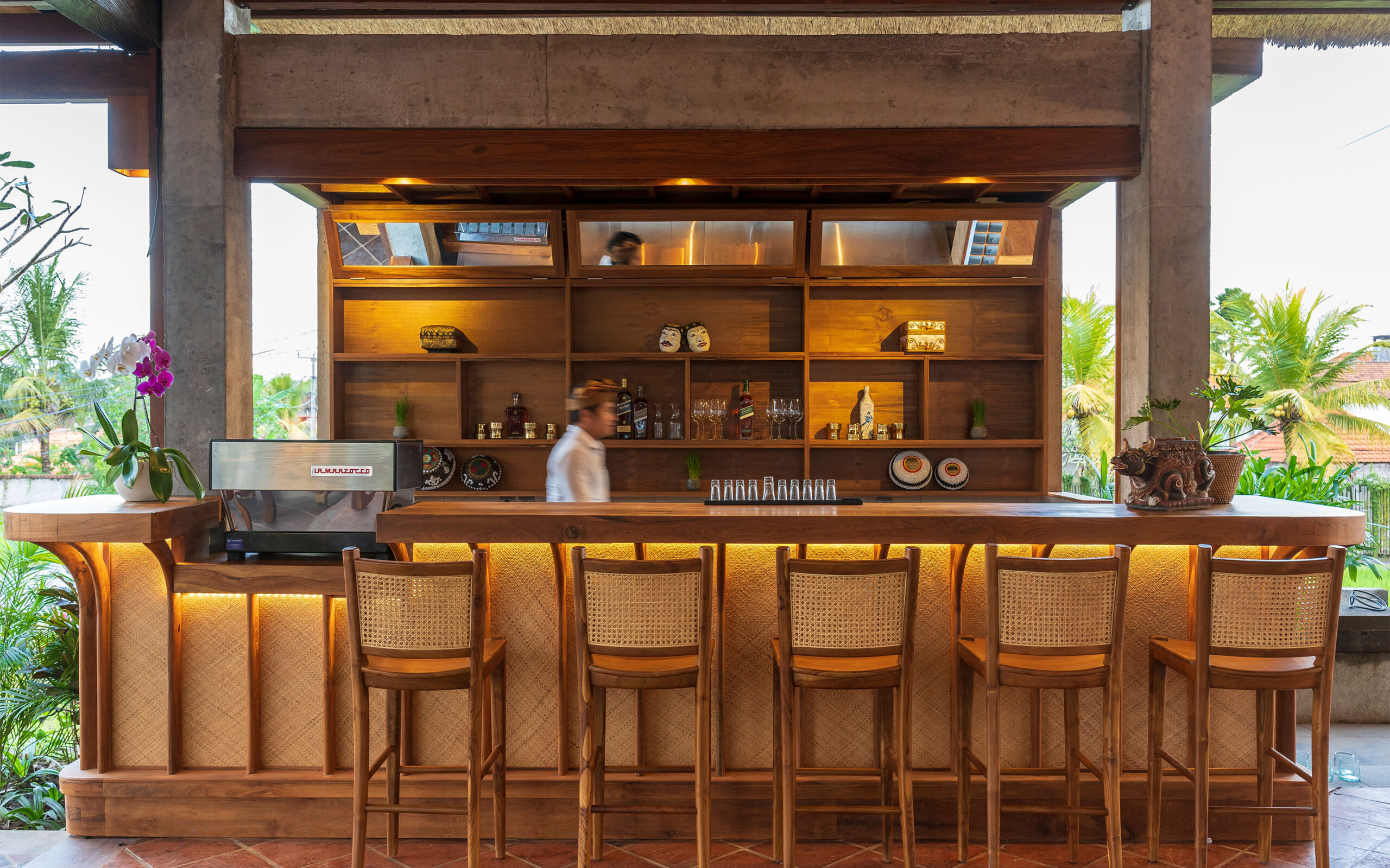 Indonesien Bali Ubud Adiwana Bisma, Pistachio Restaurant Bar