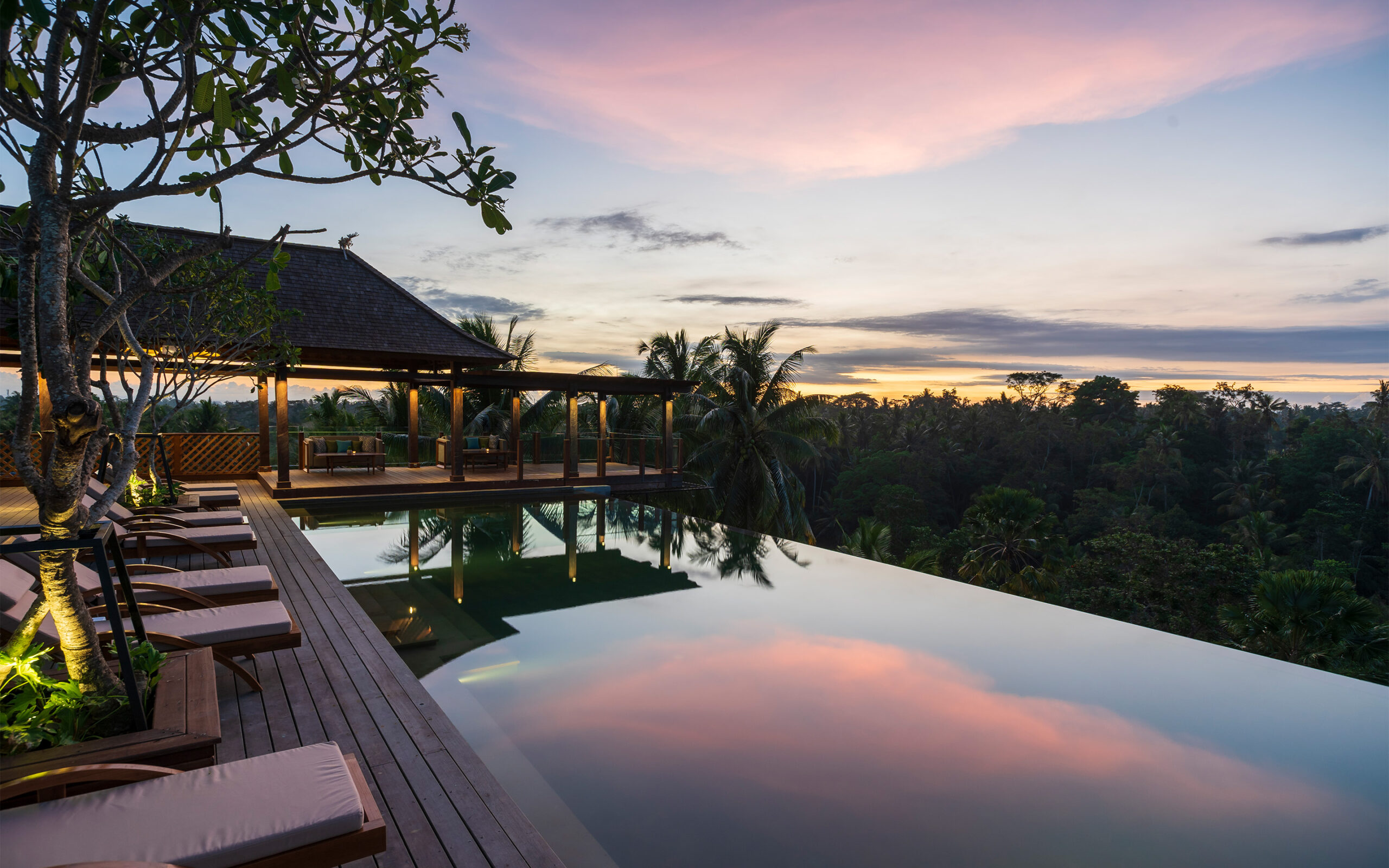 Indonesien, Bali, Ubud, Adiwana Bisma, View From Pool 