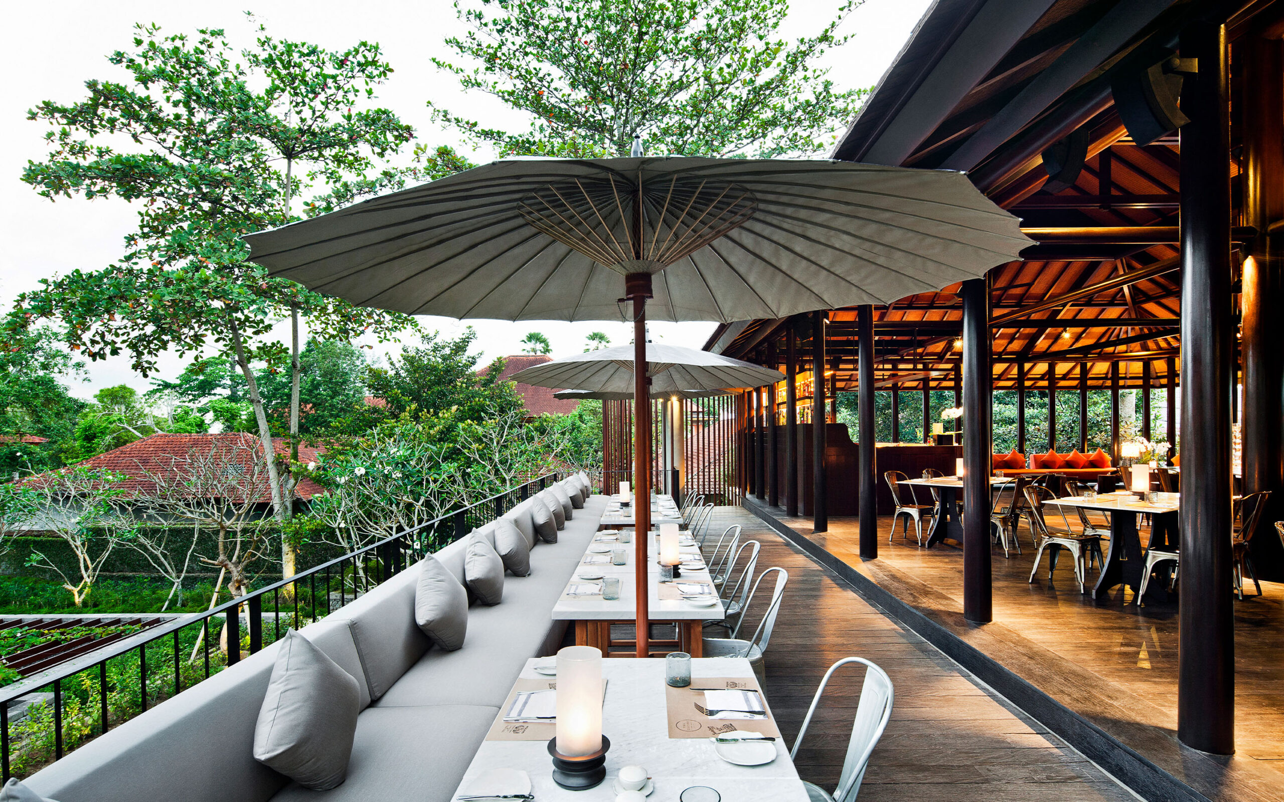 Indonesien, Bali, Ubud Como Uma, Uma Cucina, Outdoor Seating