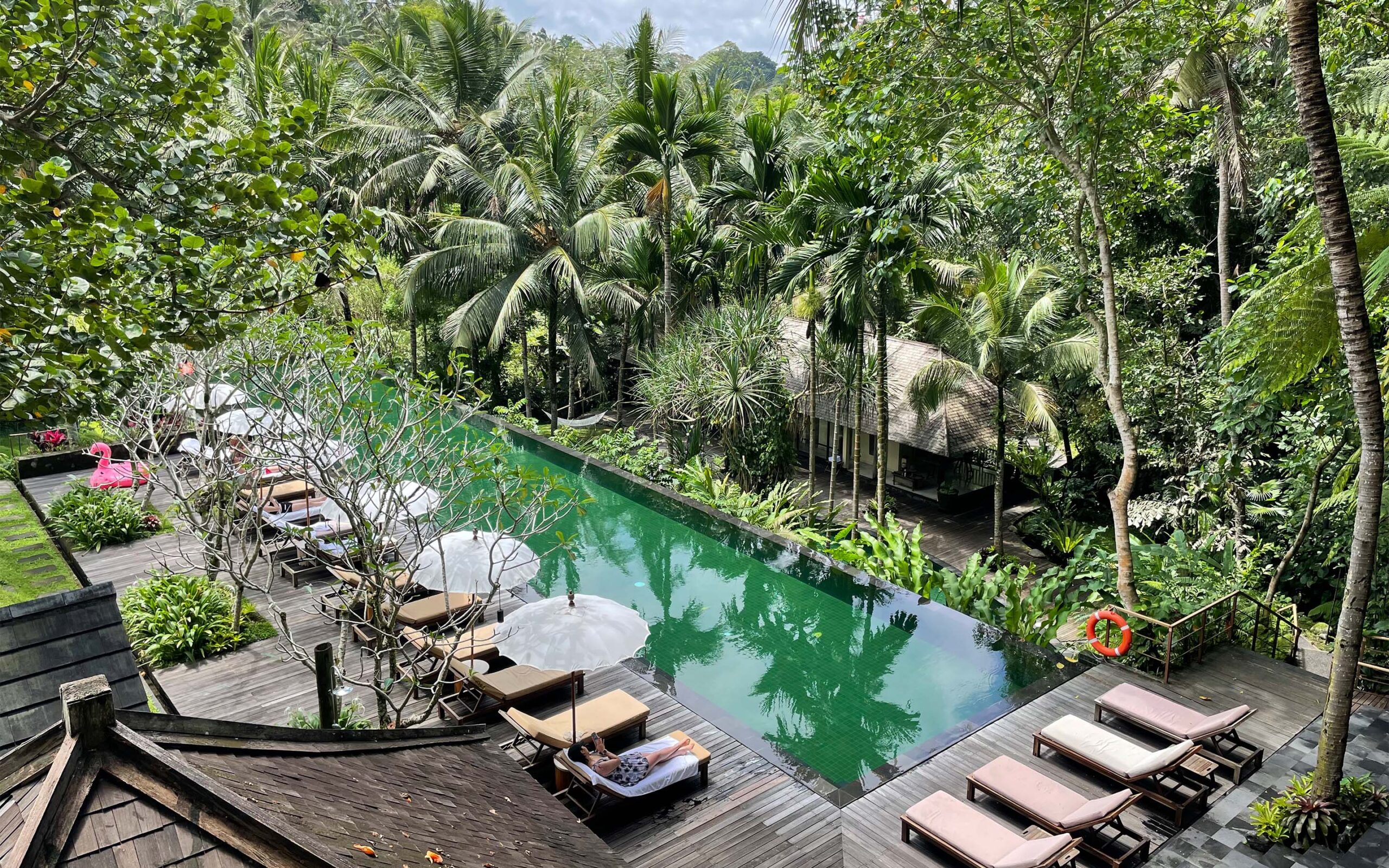 Indonesien, Bali, Ubud, Komaneka Bisma, Pool Area