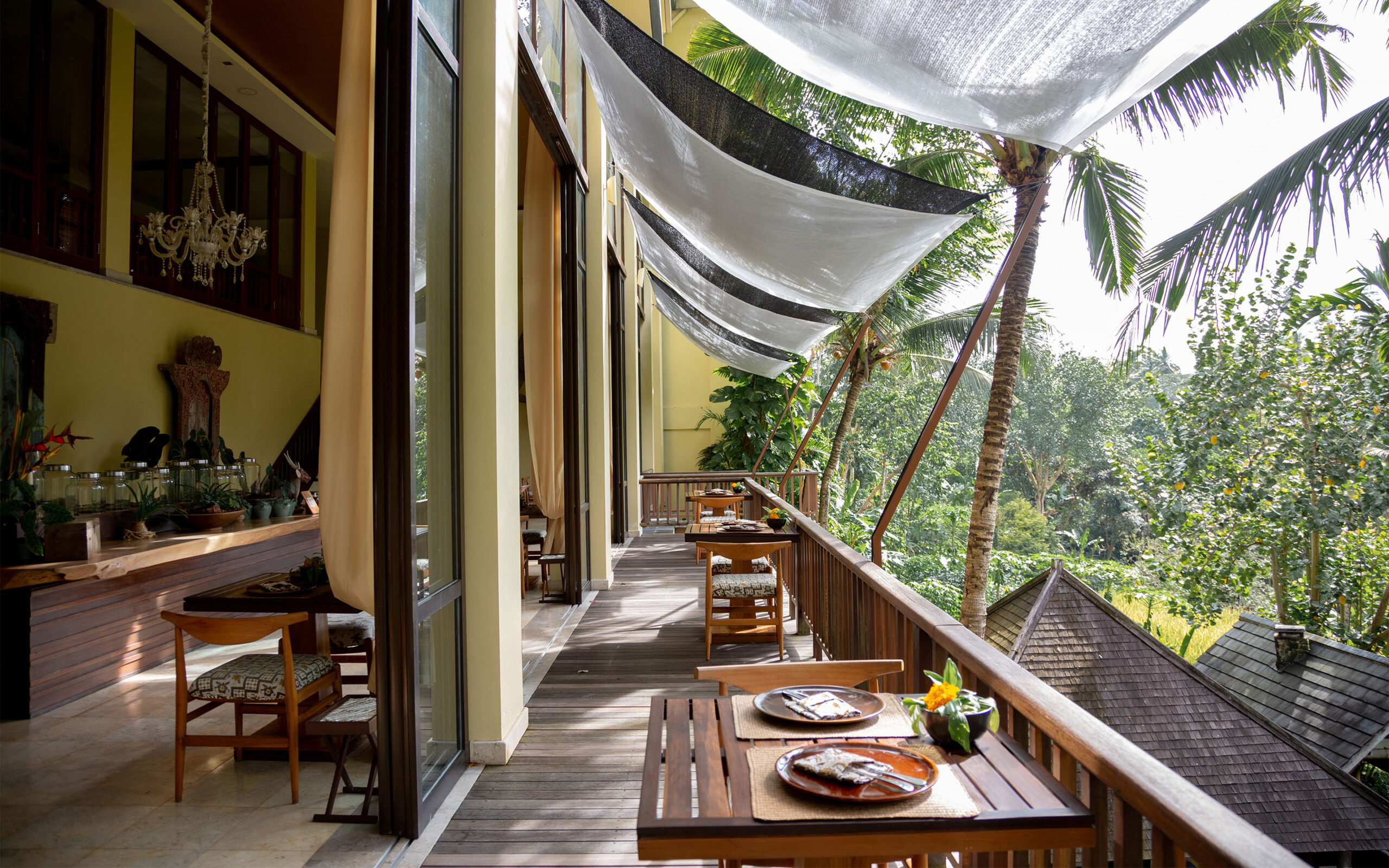 Indonesien, Bali, Ubud, Komaneka Bisma, Seneng Kitchen, Restaurant, Terrace