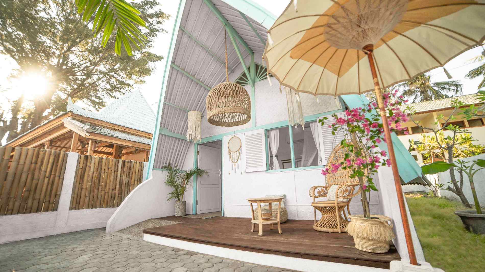 Indonesien gili air 7seas cottage cottage udefra