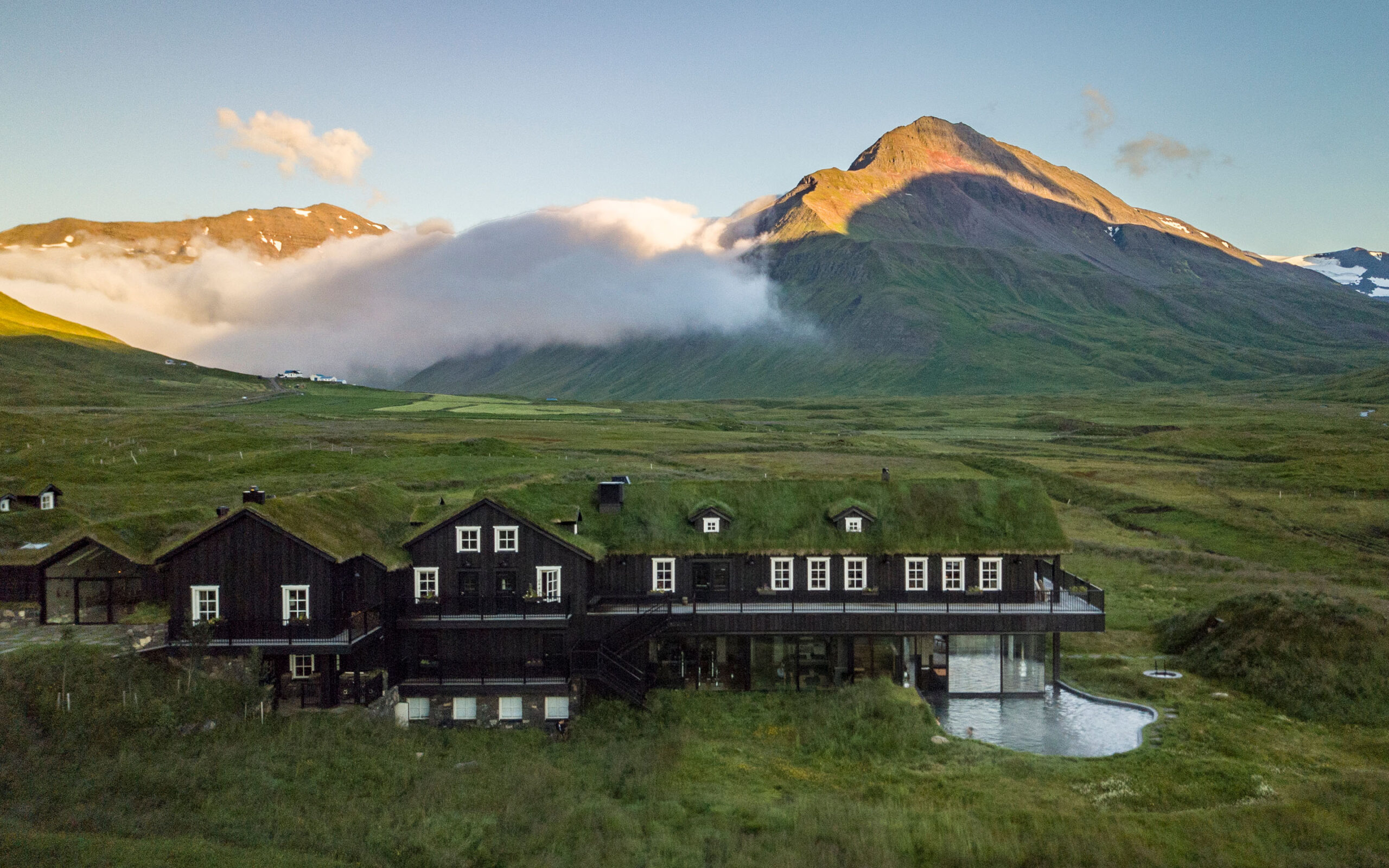 Island Deplar Farm Hotel med udsigt til landskabet