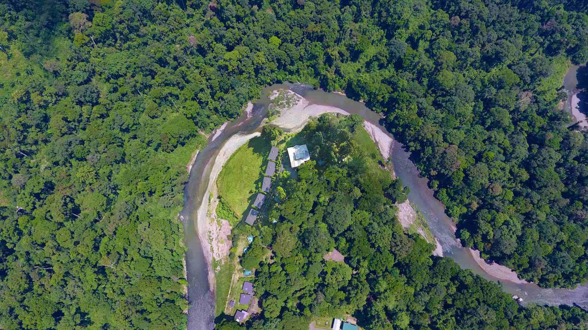 Malaysia, Borneo, Danum Valley Borneo Rainforest Lodge, Aerial View