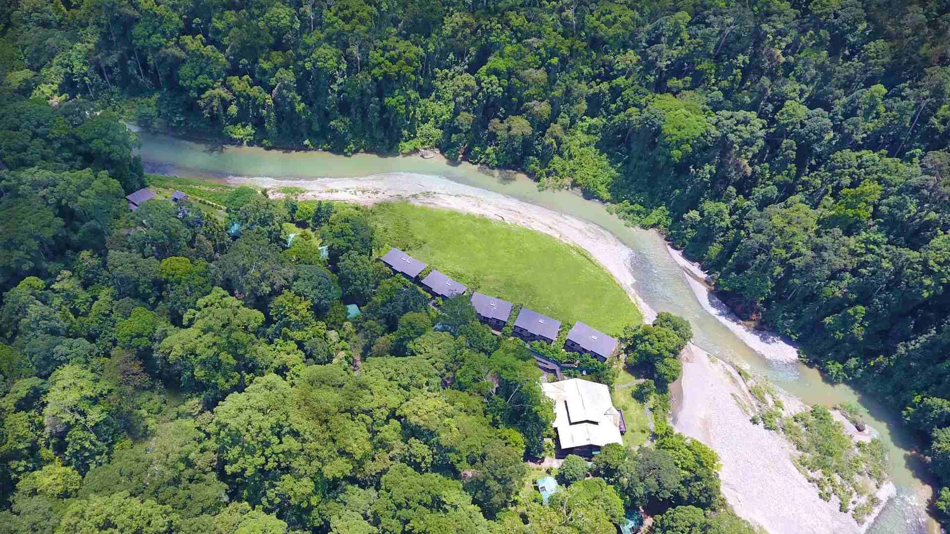 Malaysia, Borneo, Danum Valley Borneo Rainforest Lodge, Aerial View
