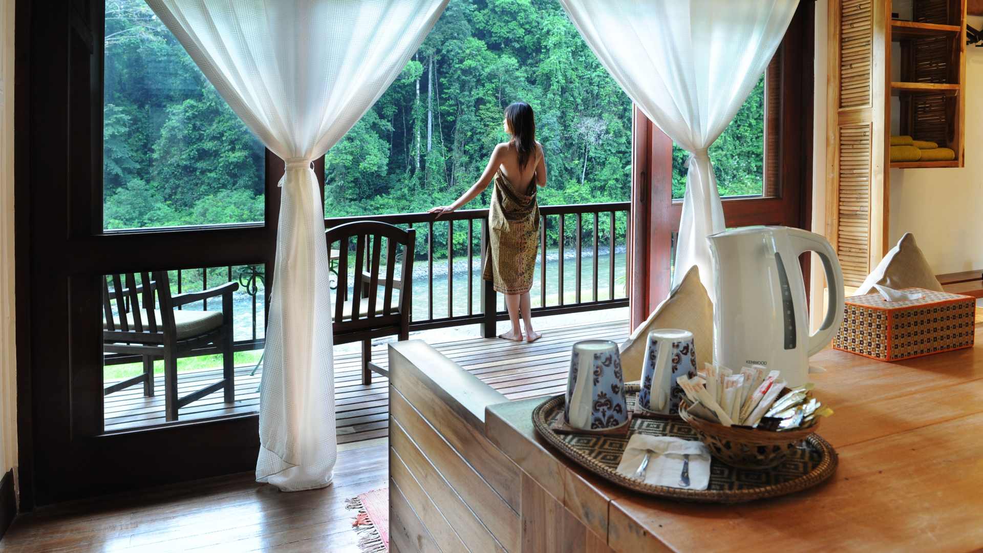 Malaysia, Borneo, Danum Valley Borneo Rainforest Lodge, River View