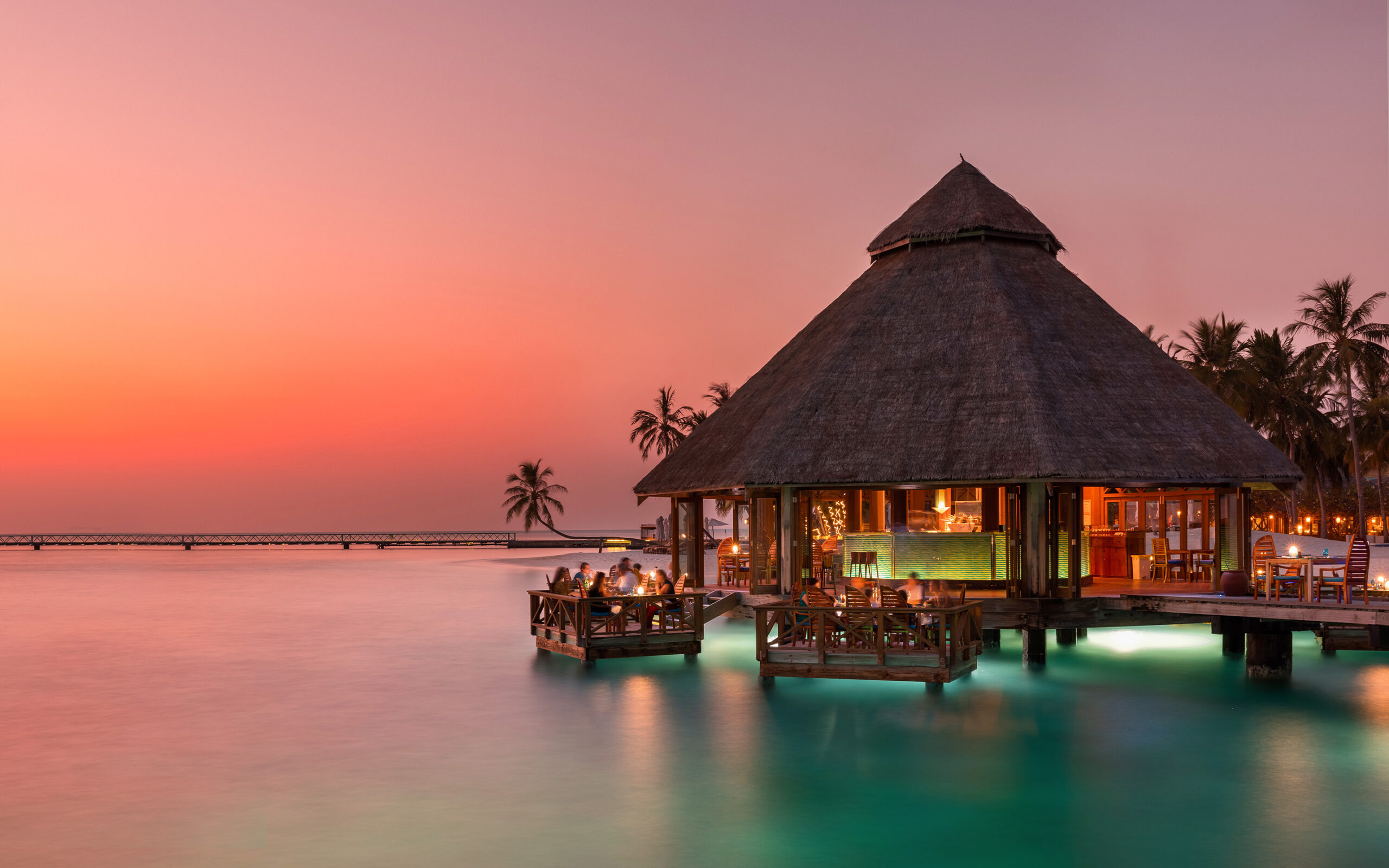 Rejser til Maldiverne, Conrad Maldives Rangali Island, sunset grill