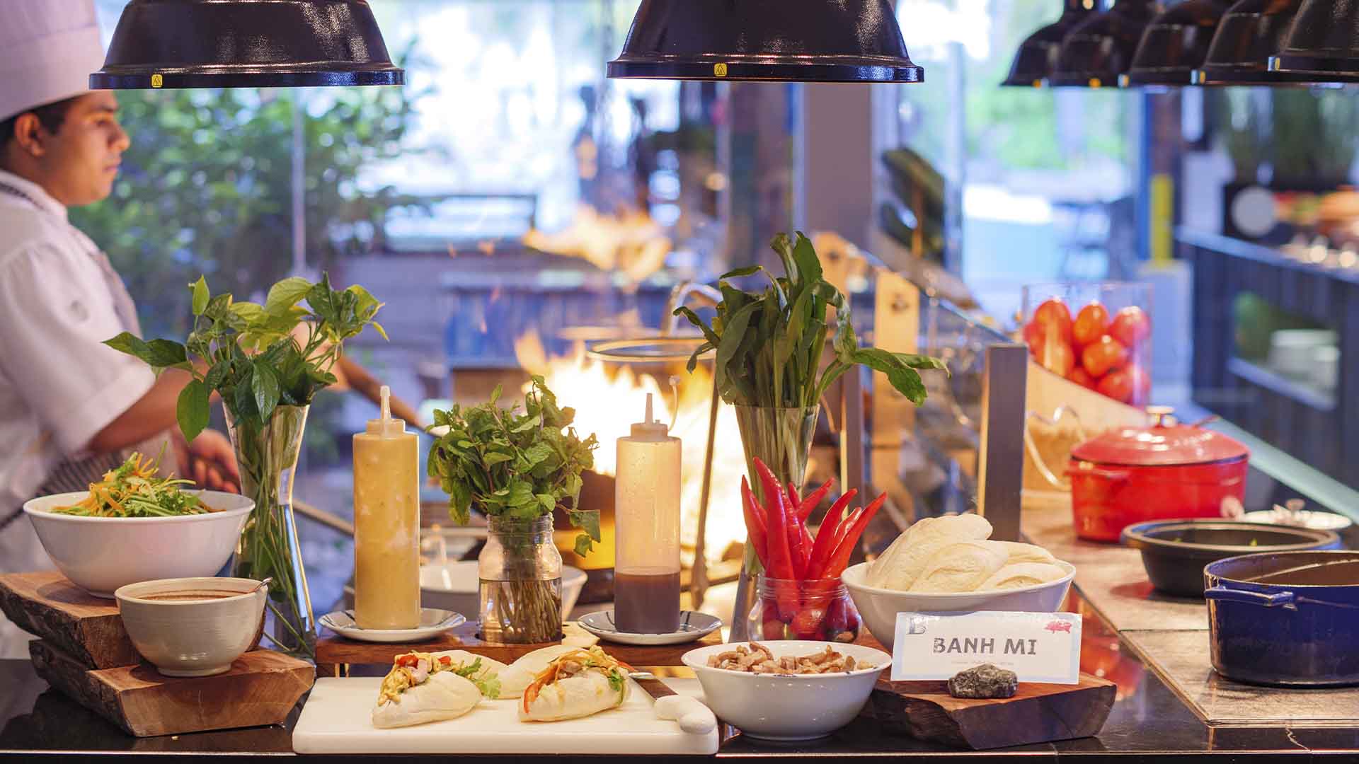 Rejser til Maldiverne, Finolhu Baa Atoll, Live cooking i Beach Kitchen restaurant