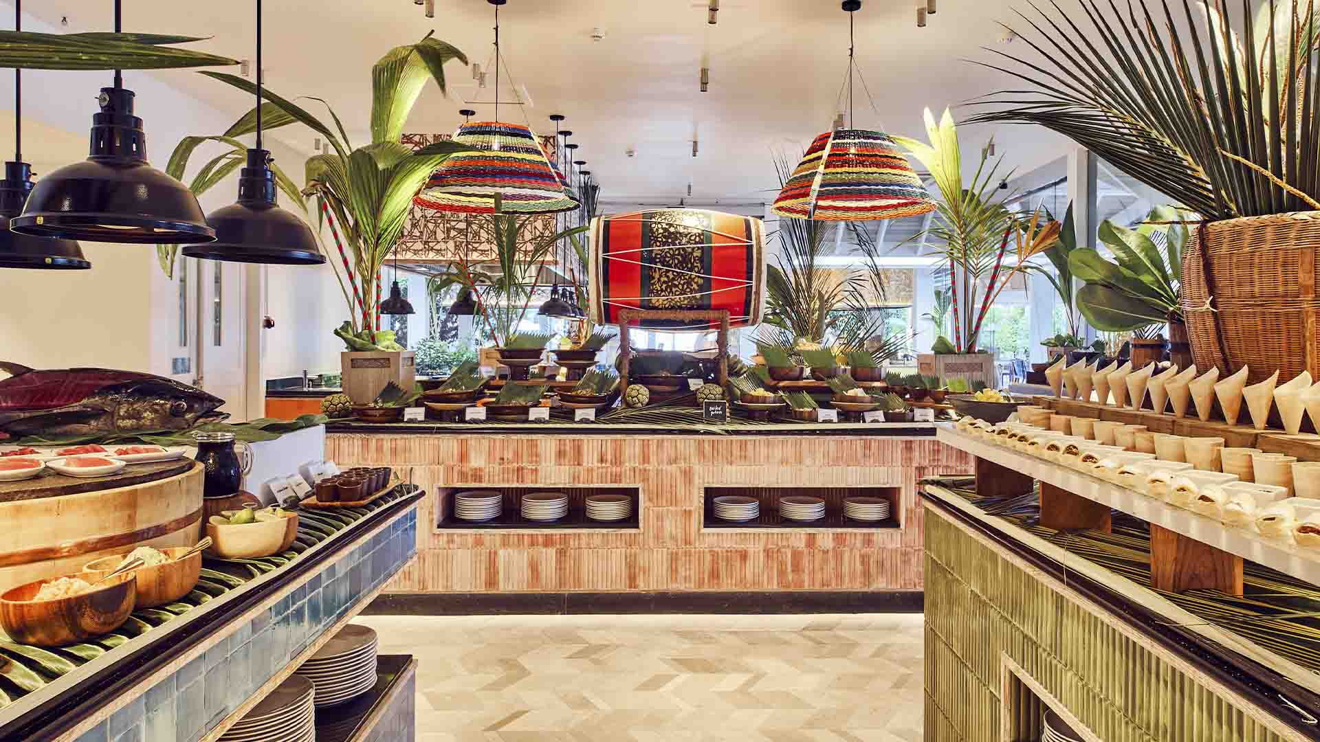 Rejser til Maldiverne, Finolhu Baa Atoll, Buffet i Beach Kitchen Restaurant