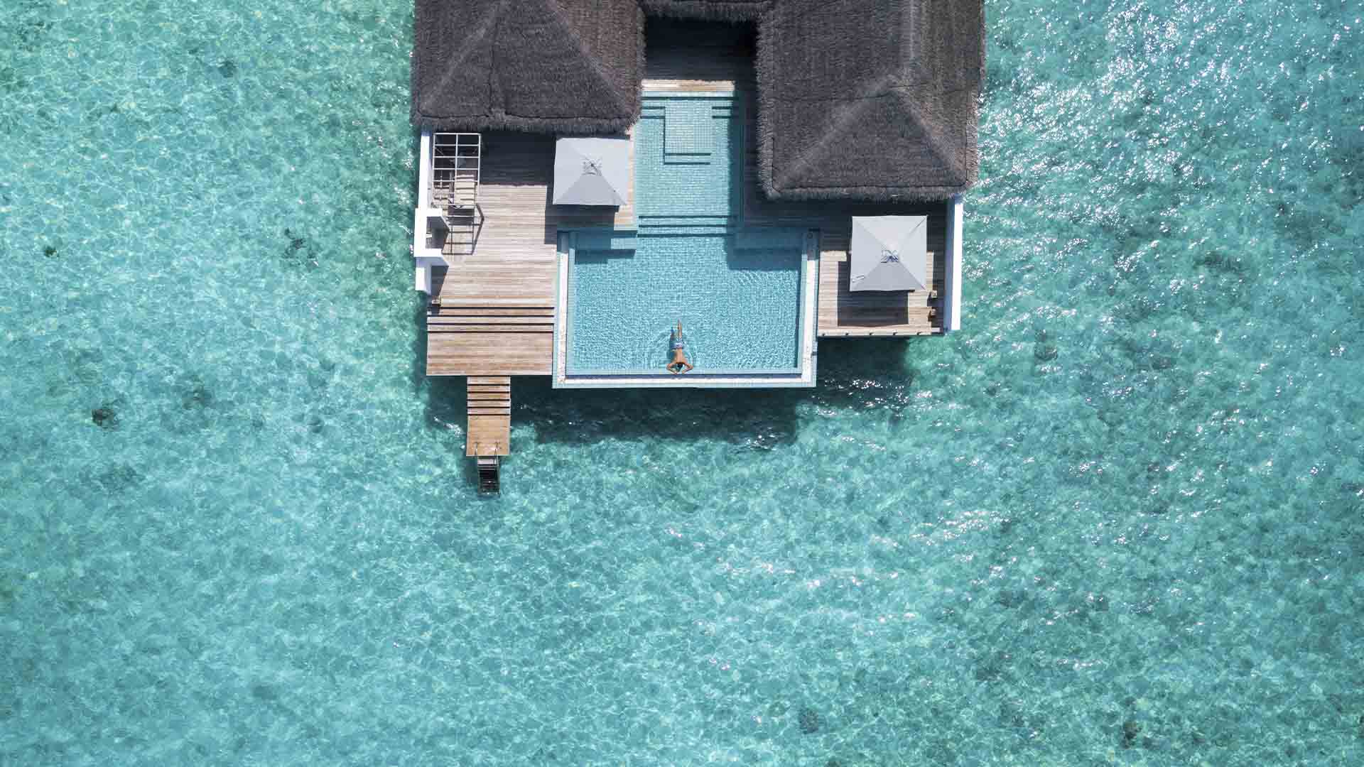 Rejser til Maldiverne, Finolhu Baa Atoll, Pool i Villa Rockstar
