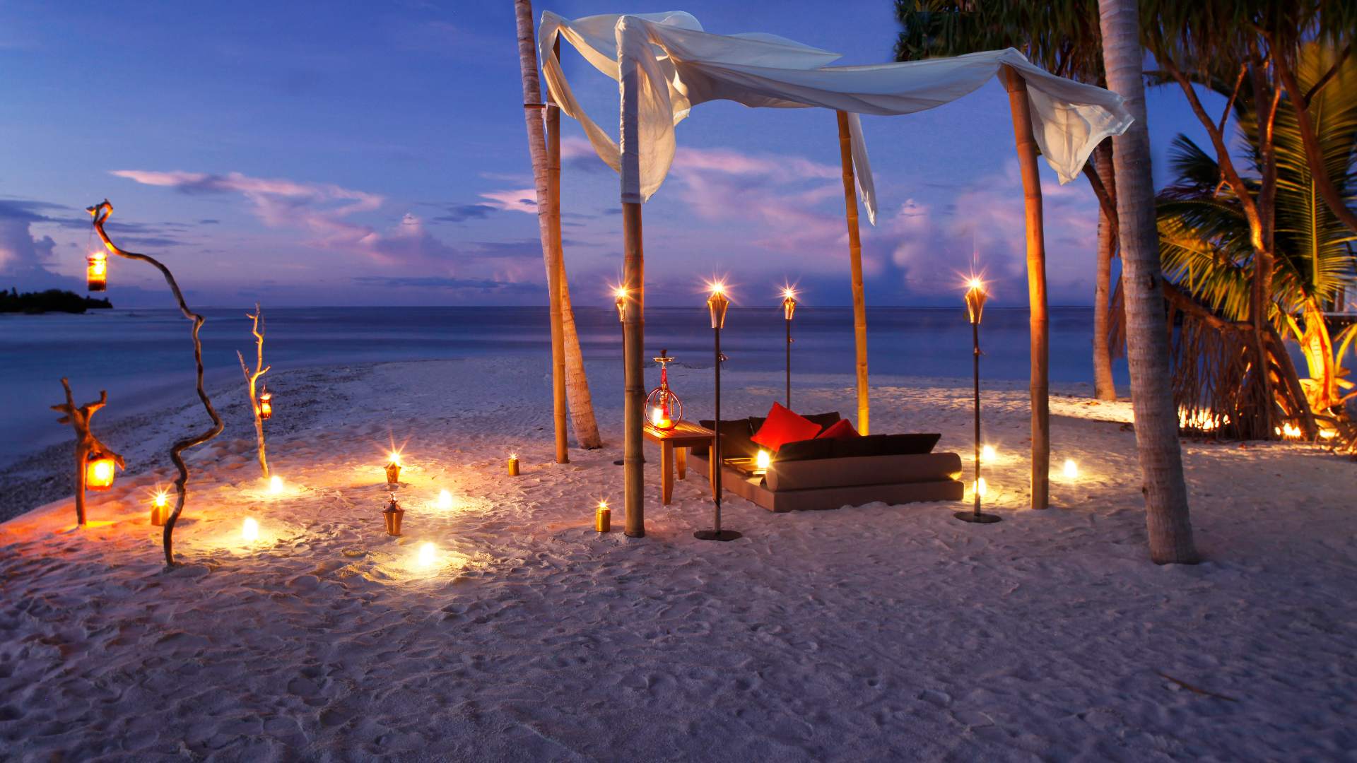 Rejser til Maldiverne, The Residence Maldives at Falhumaafushi,Privat middag p&aring; stranden