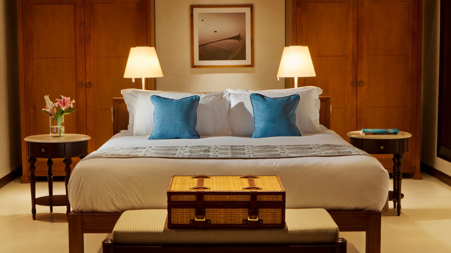 Rejser til Maldiverne, The Residence Maldives at Falhumaafushi, Sovev&aelig;relse i klassisk kolonistil