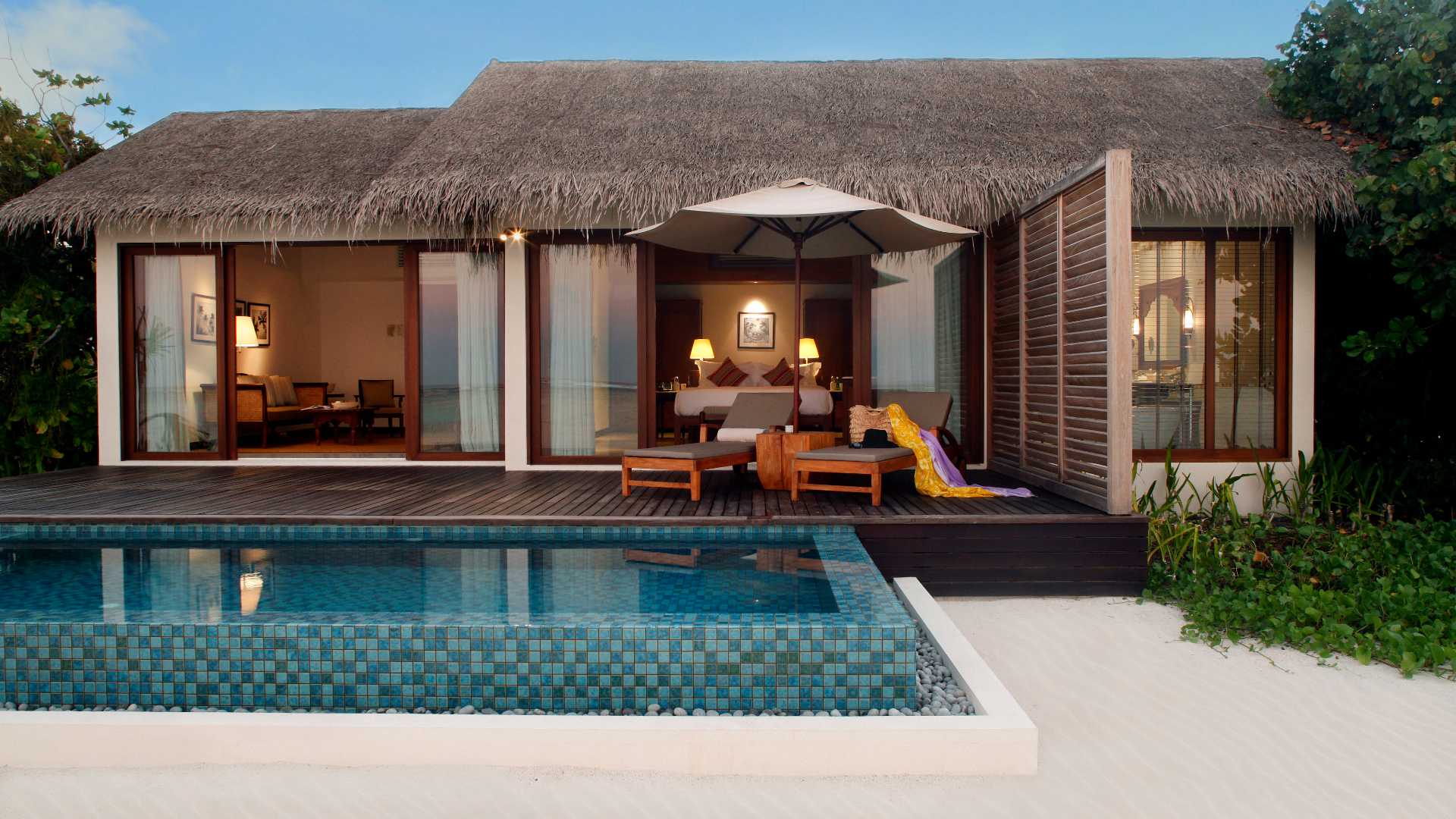 Beach pool villa