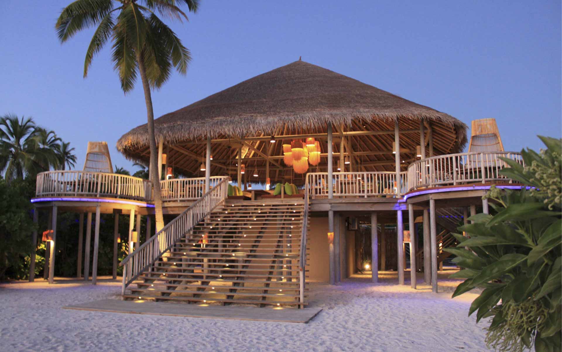 Rejser til Maldiverne, Six Senses Laamu, Indgang til Leaf Restaurant