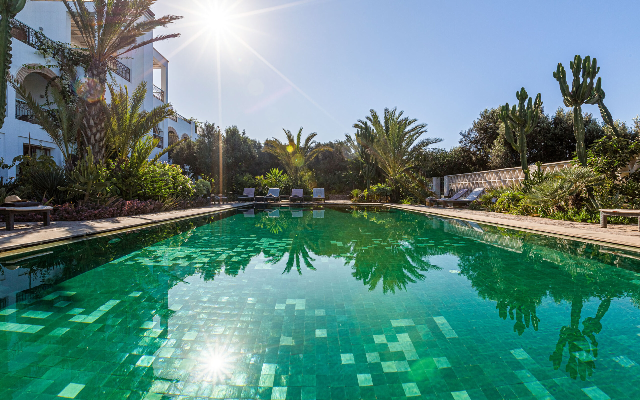Marokko Agadir Villablanche Pool Sunlight