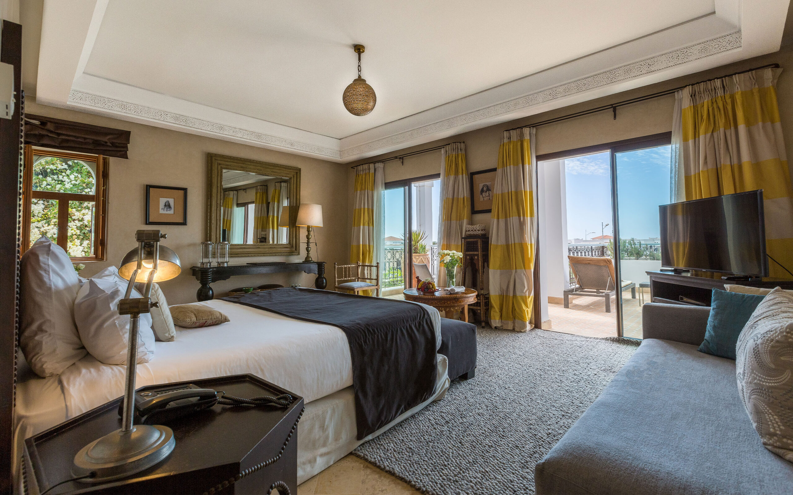 Marokko Agadir Villablanche Room Balcony Sunchair