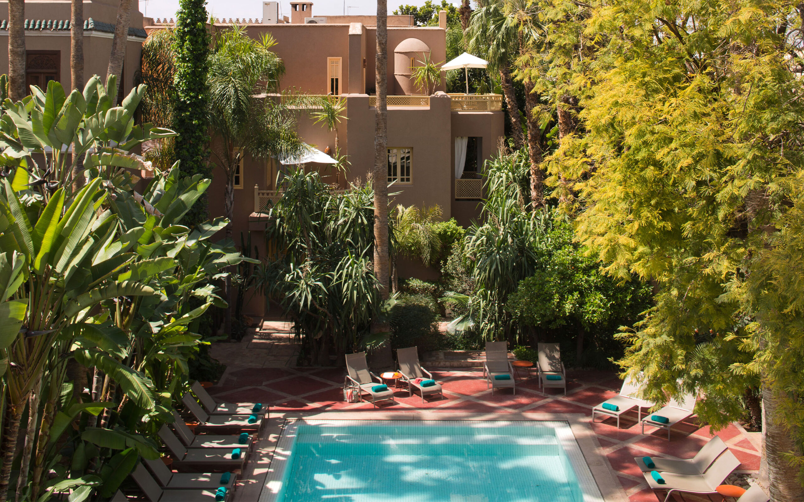 Marokko Marrakech Les Jardin Dela Medina Pool Og Have