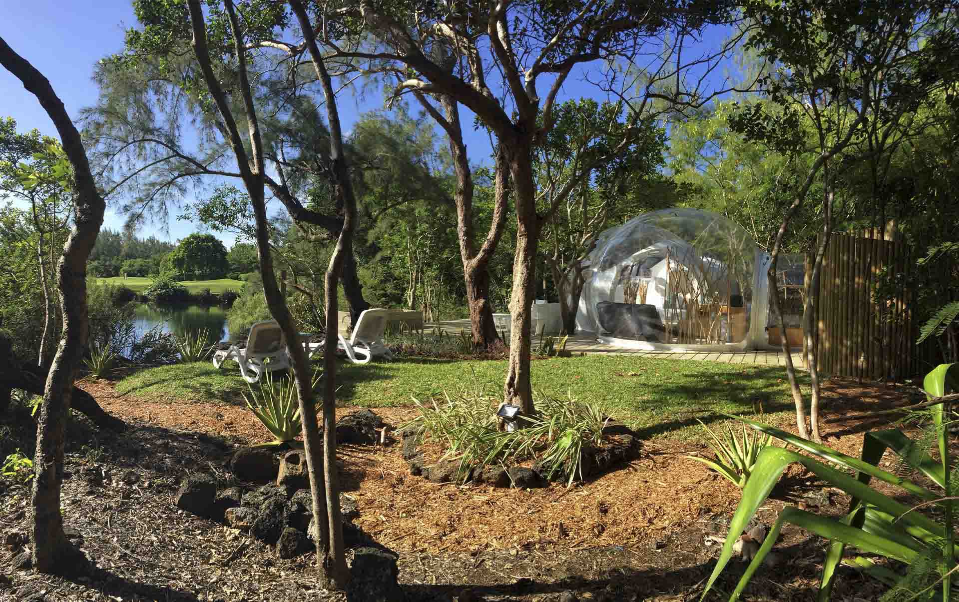 Rejser til Mauritius, Bubble Lodge Bois Ch&eacute;ri, Natursk&oslash;nne omgivelser p&aring; Bubble Lodge Bois Cheri